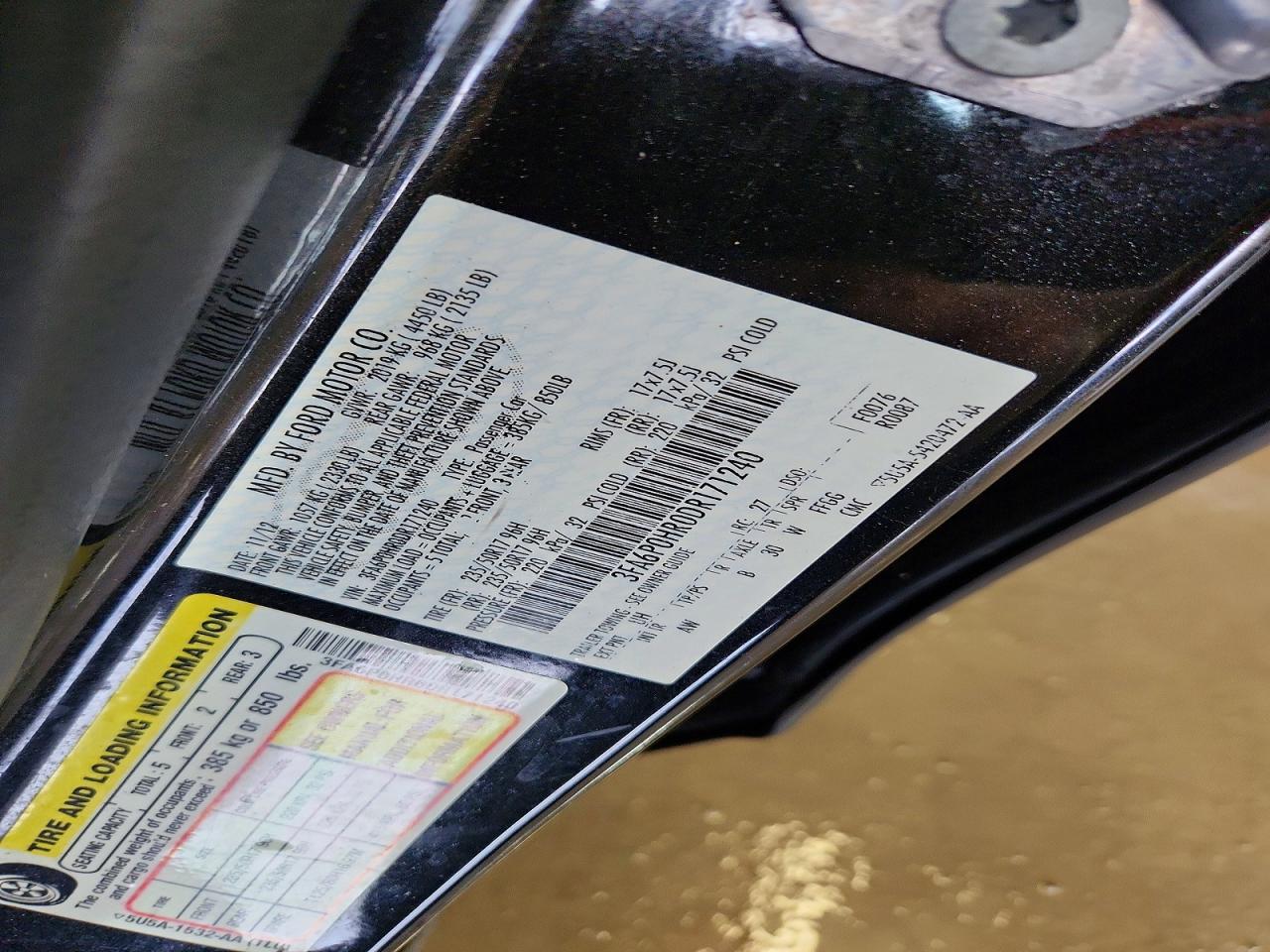 2013 Ford Fusion Se Black vin: 3FA6P0HR0DR171240
