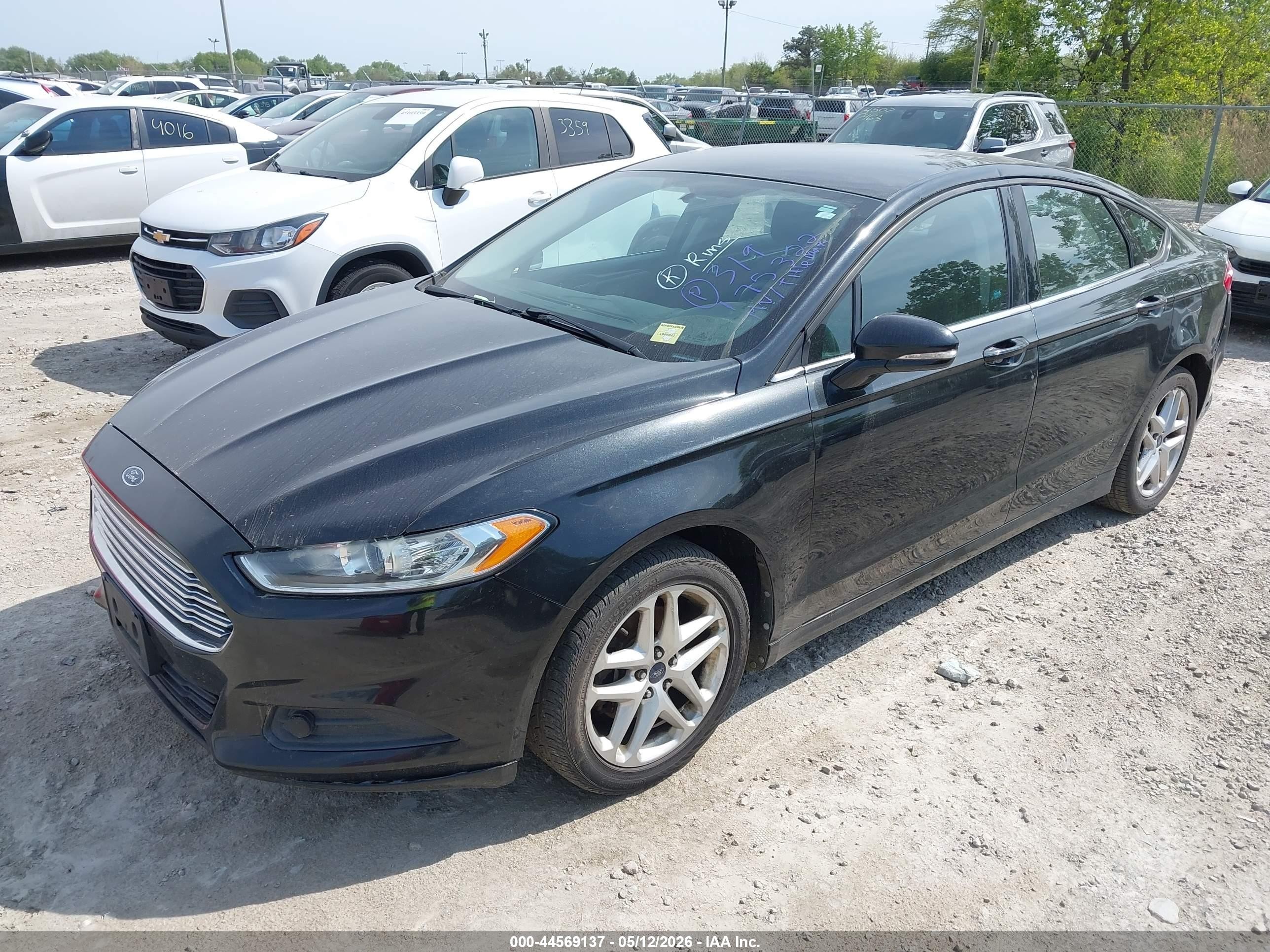 2013 Ford Fusion Se Black vin: 3FA6P0HR0DR175322