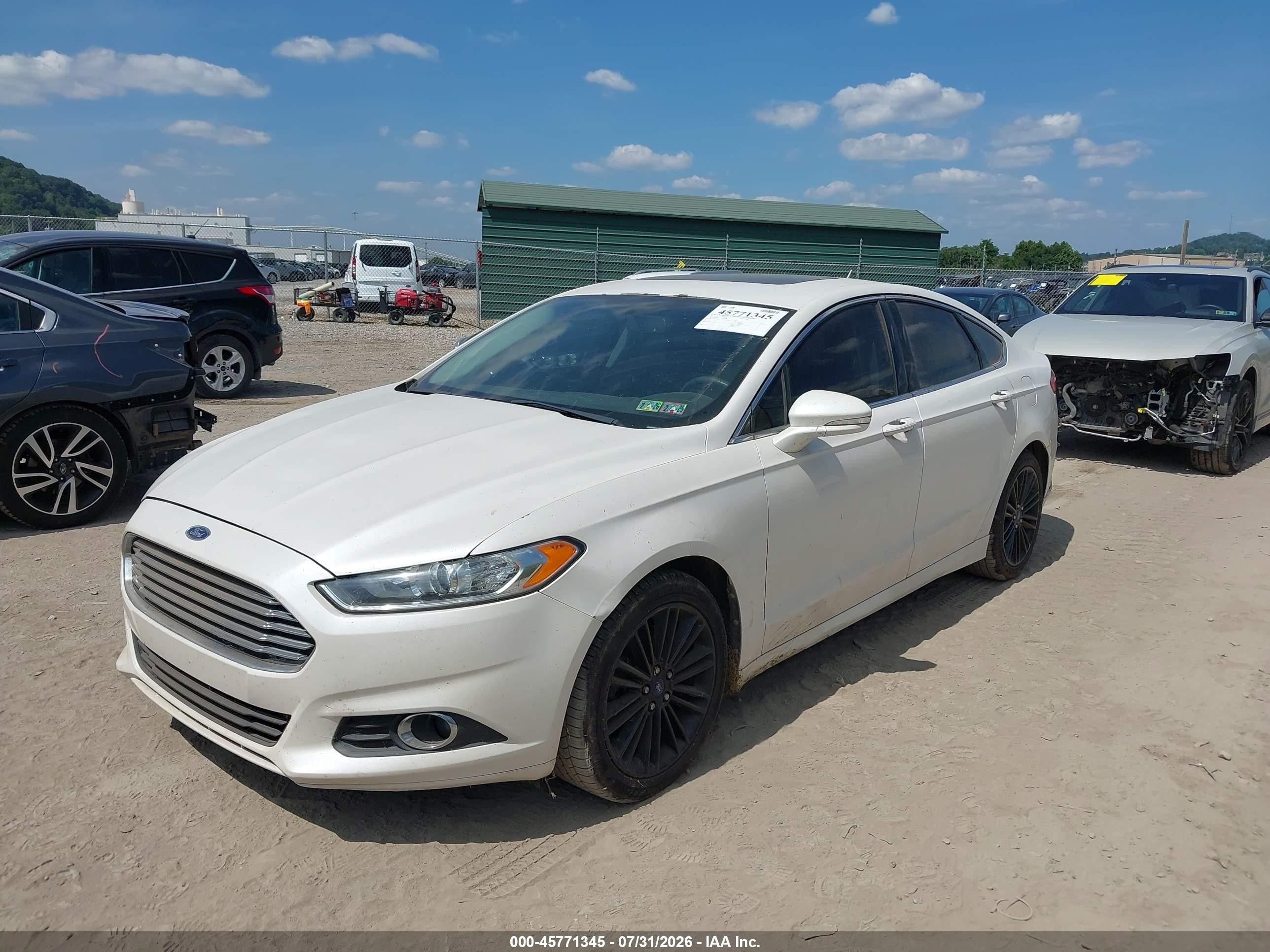 2013 Ford Fusion Se White vin: 3FA6P0HR0DR175398