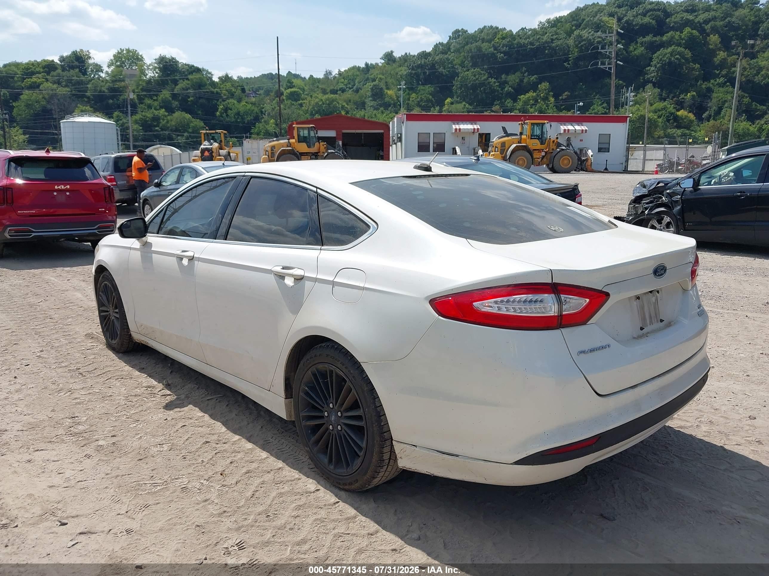 2013 Ford Fusion Se White vin: 3FA6P0HR0DR175398