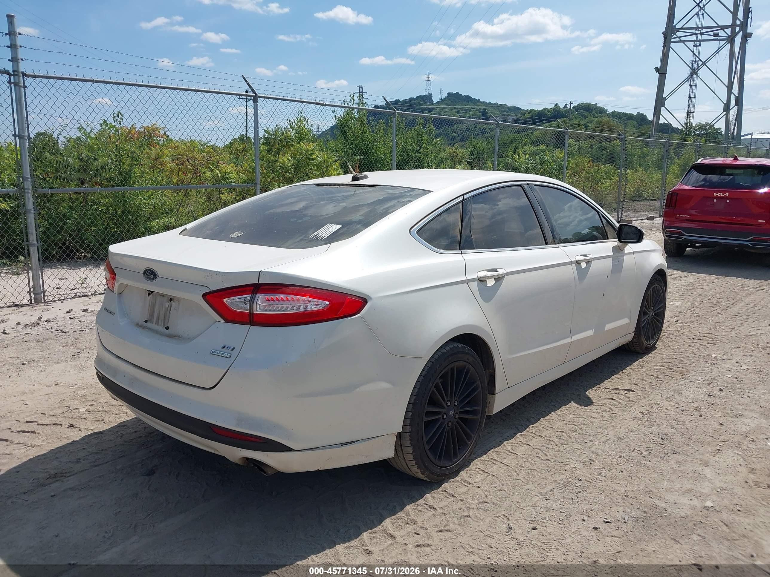 2013 Ford Fusion Se White vin: 3FA6P0HR0DR175398
