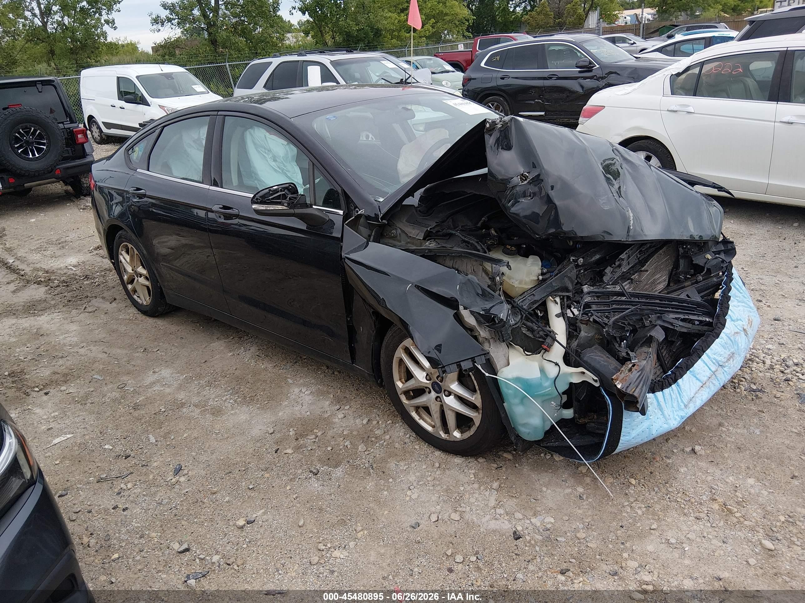 2013 Ford Fusion Se Black vin: 3FA6P0HR0DR283505