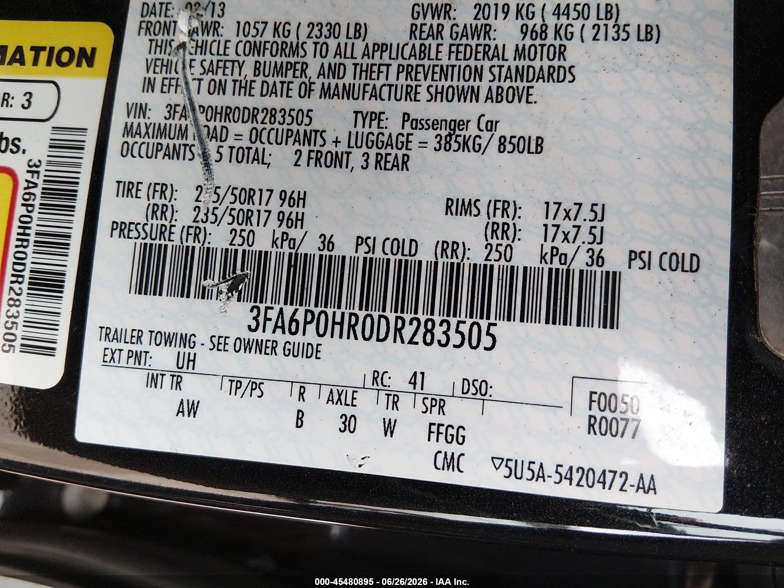 2013 Ford Fusion Se Black vin: 3FA6P0HR0DR283505