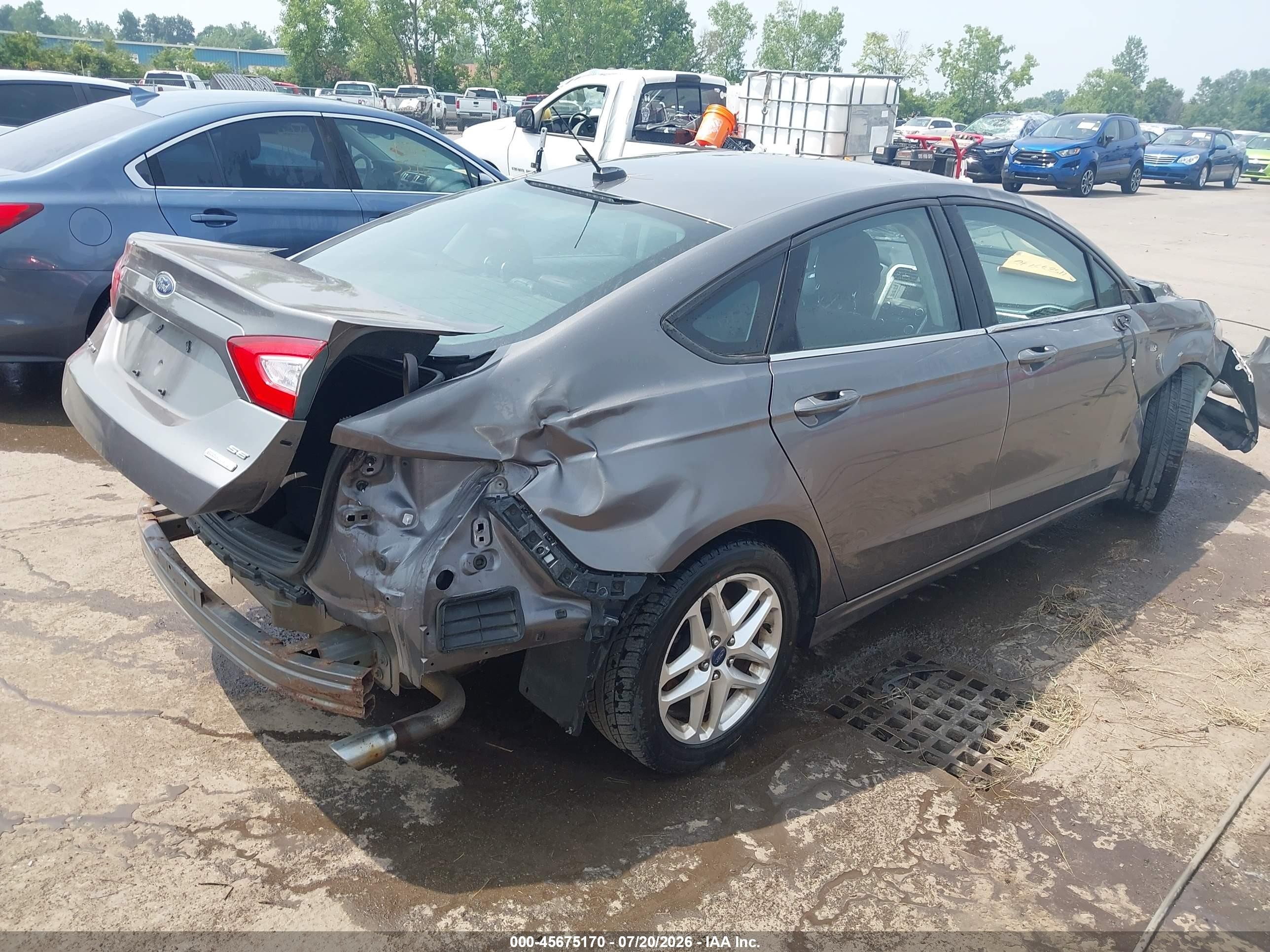 2013 Ford Fusion Se Gray vin: 3FA6P0HR0DR285299