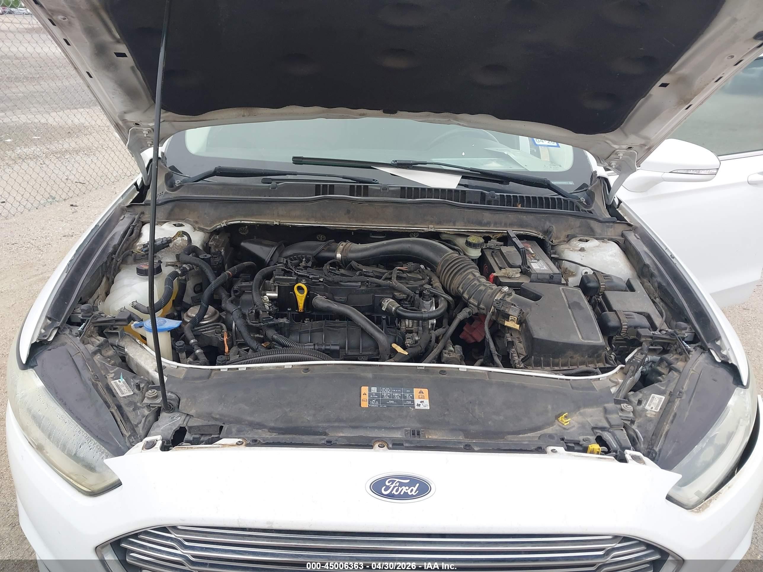 2013 Ford Fusion Se White vin: 3FA6P0HR0DR286274