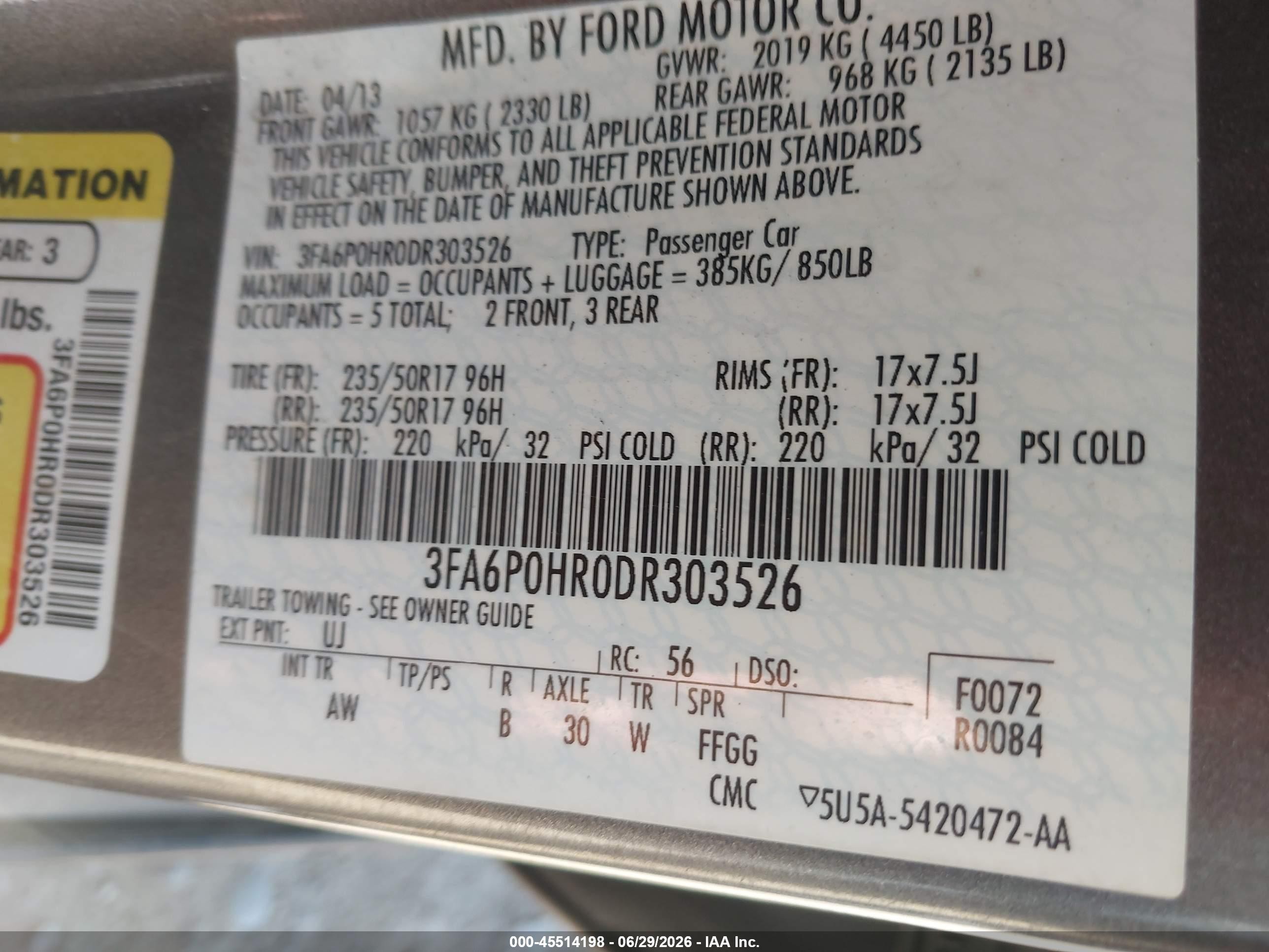 2013 Ford Fusion Se Silver vin: 3FA6P0HR0DR303526