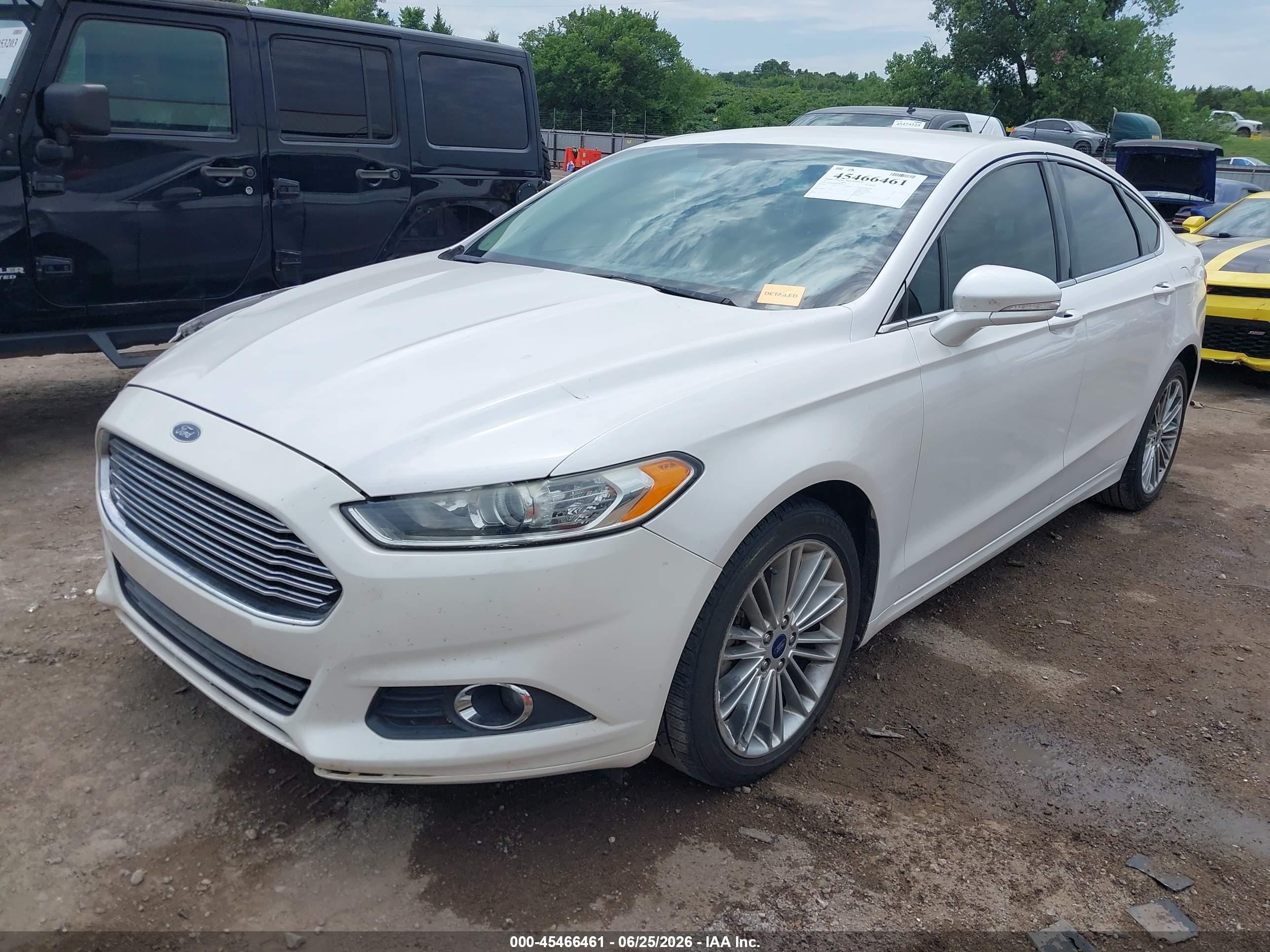 2013 Ford Fusion Se White vin: 3FA6P0HR0DR309777