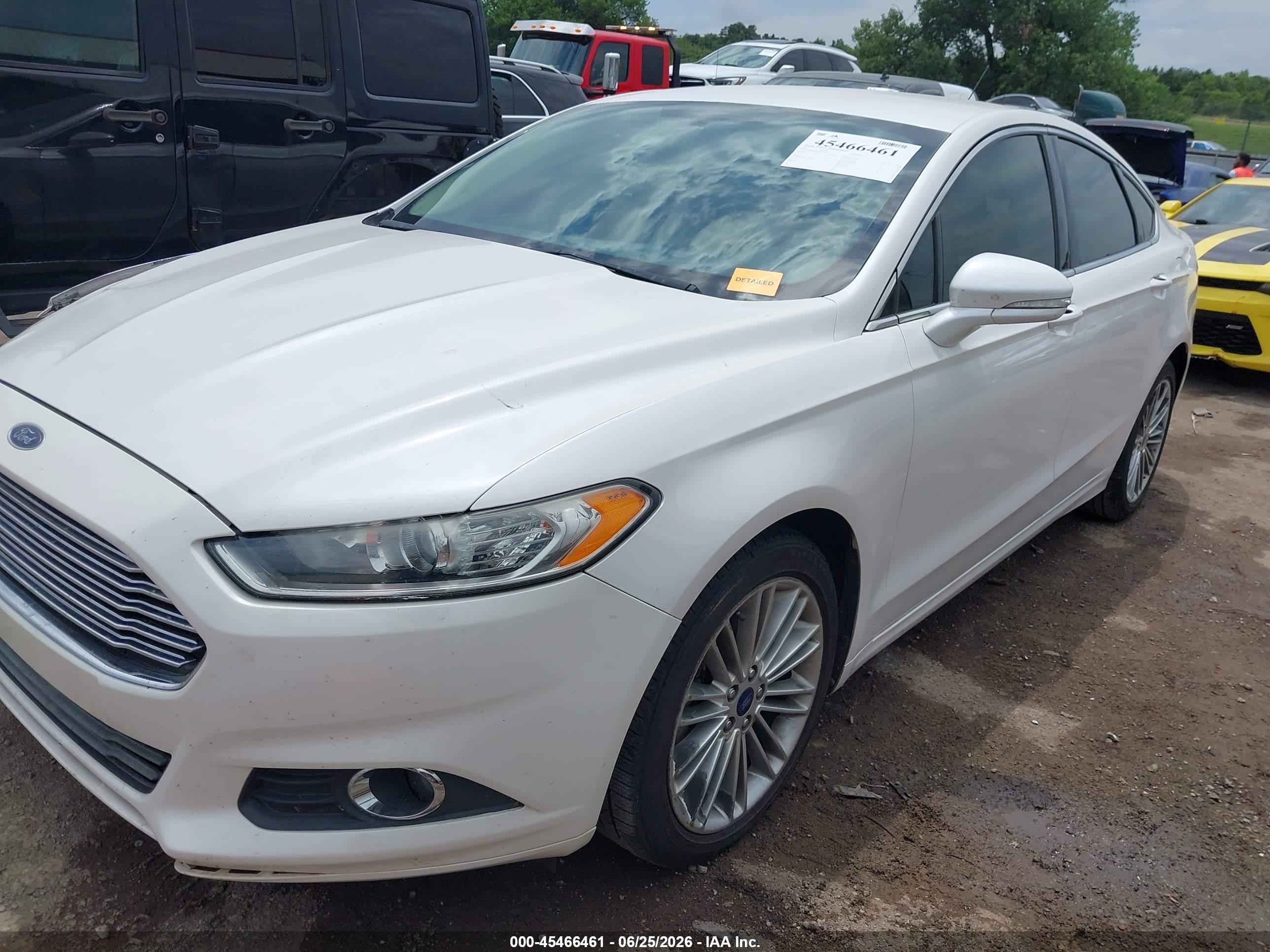 2013 Ford Fusion Se White vin: 3FA6P0HR0DR309777