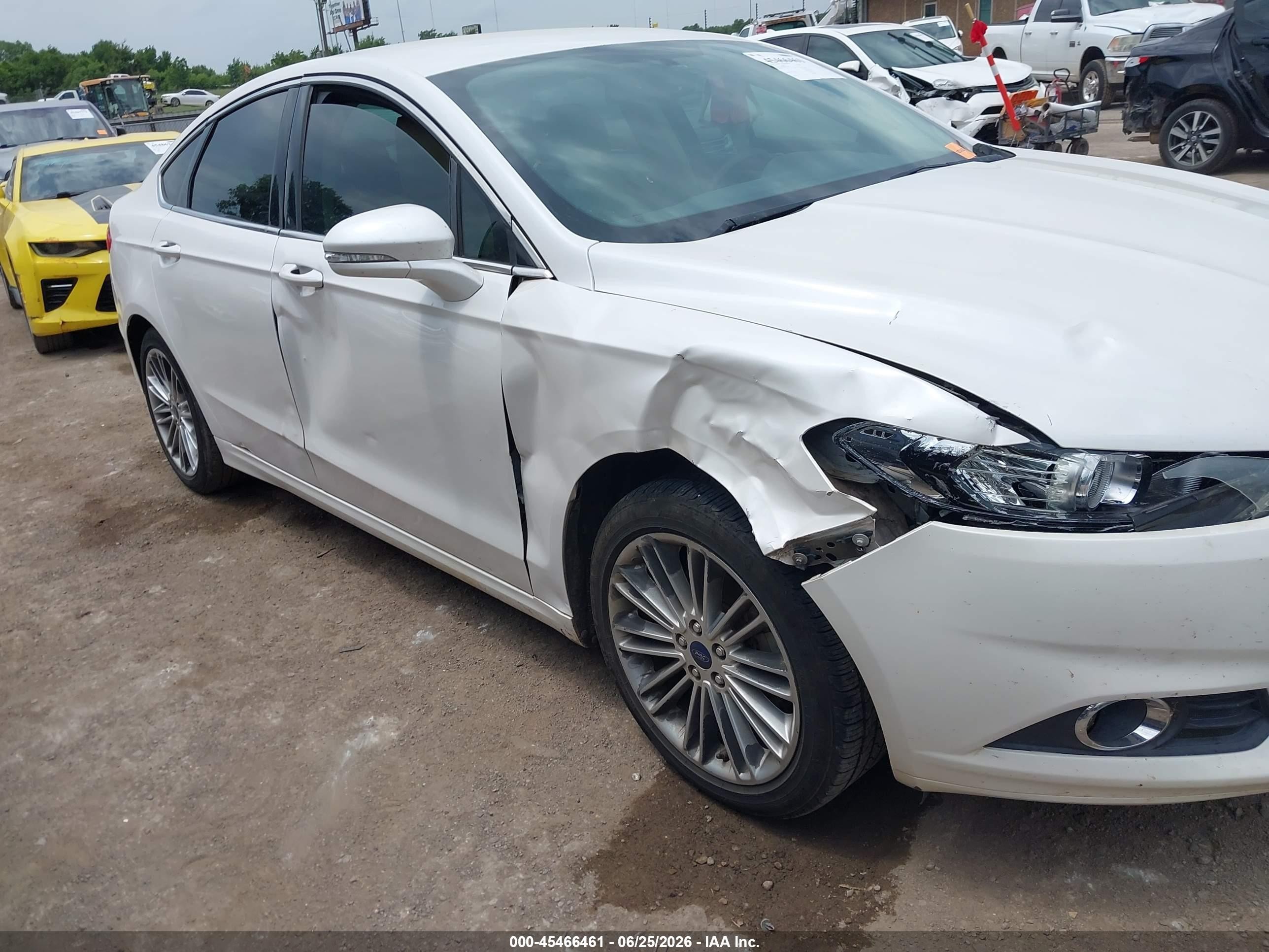 2013 Ford Fusion Se White vin: 3FA6P0HR0DR309777