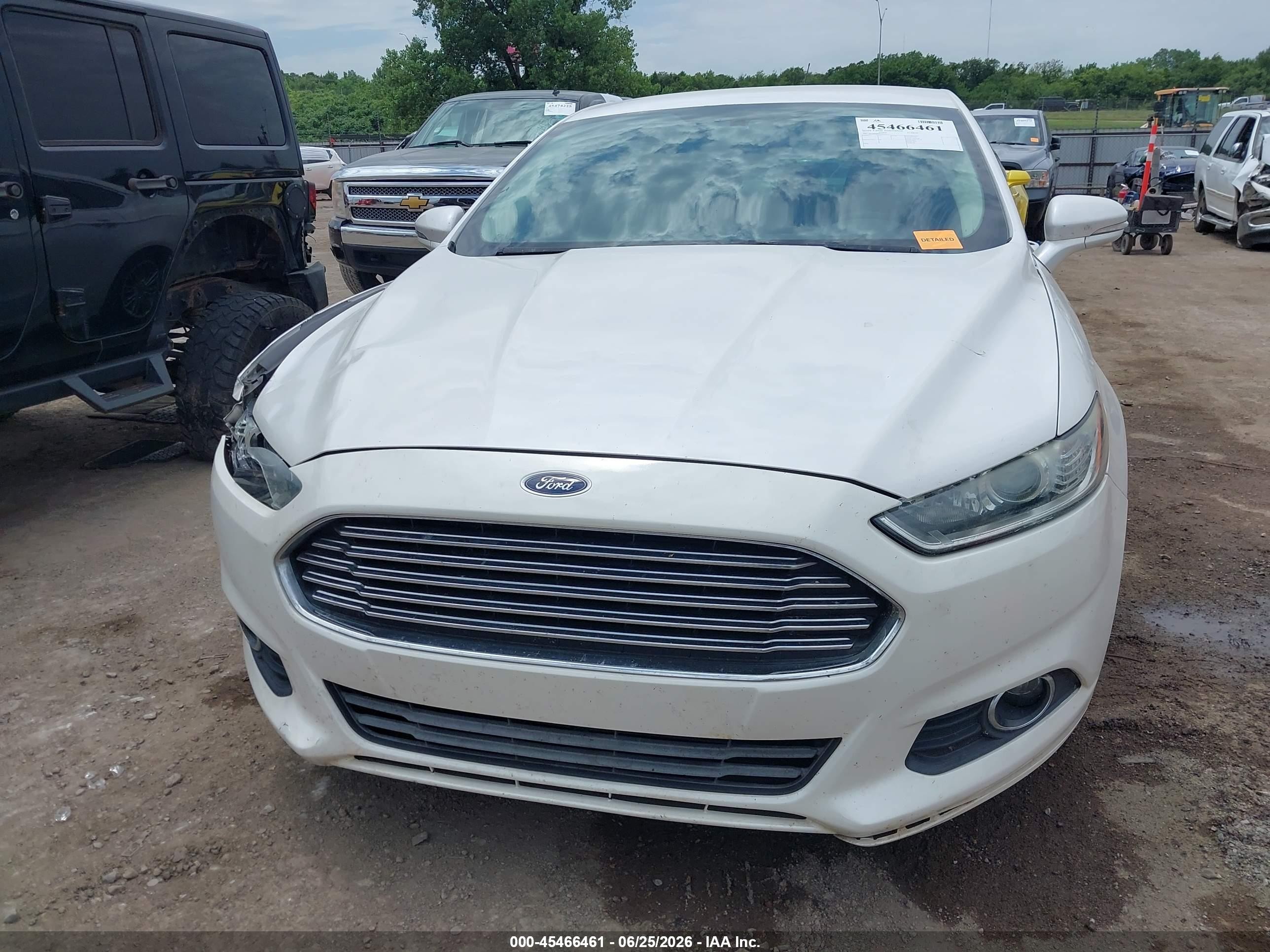 2013 Ford Fusion Se White vin: 3FA6P0HR0DR309777