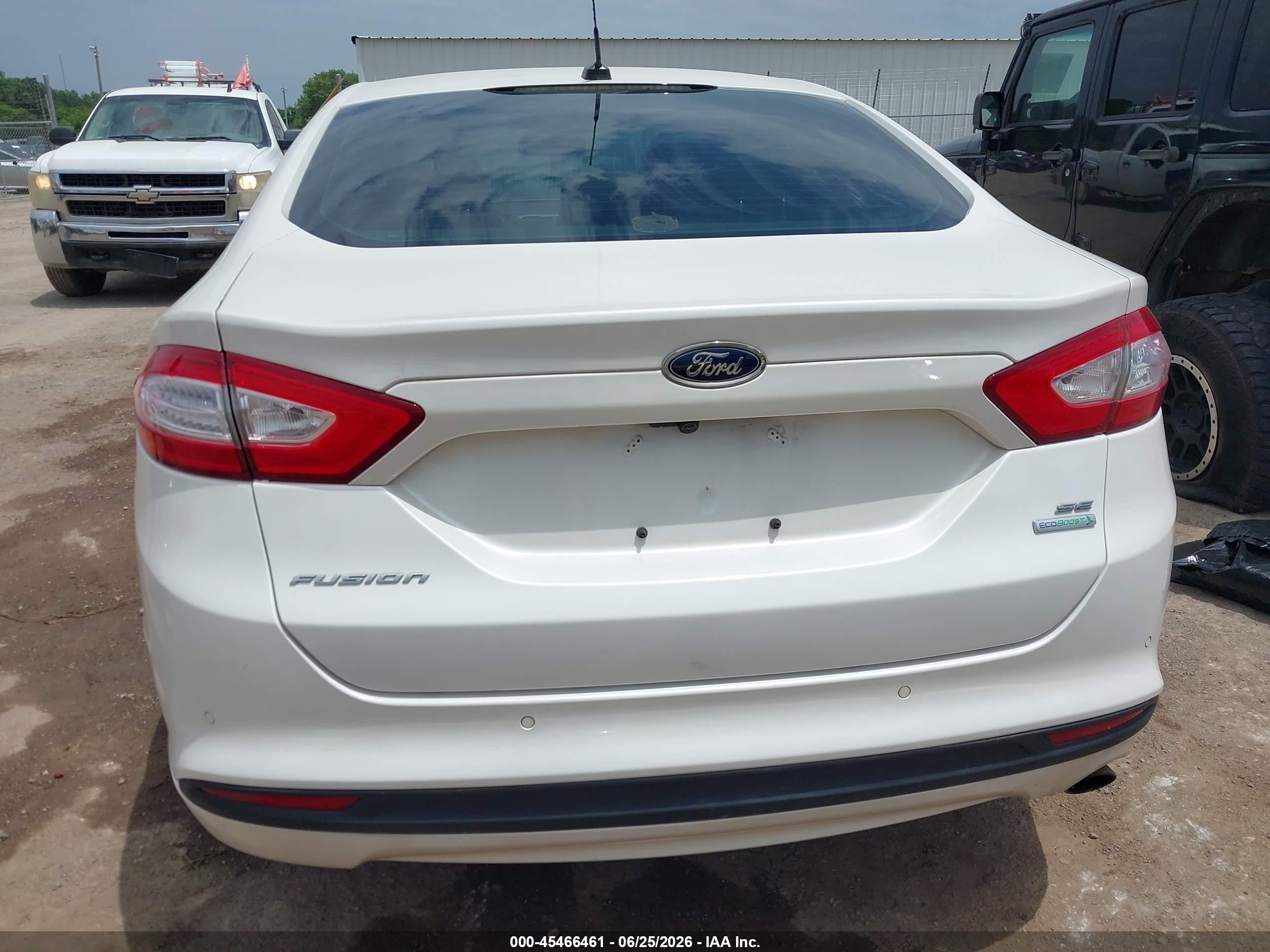 2013 Ford Fusion Se White vin: 3FA6P0HR0DR309777