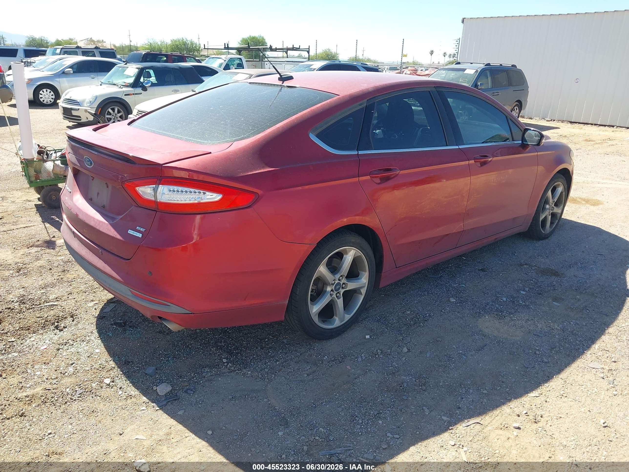 2013 Ford Fusion Se Red vin: 3FA6P0HR0DR325557