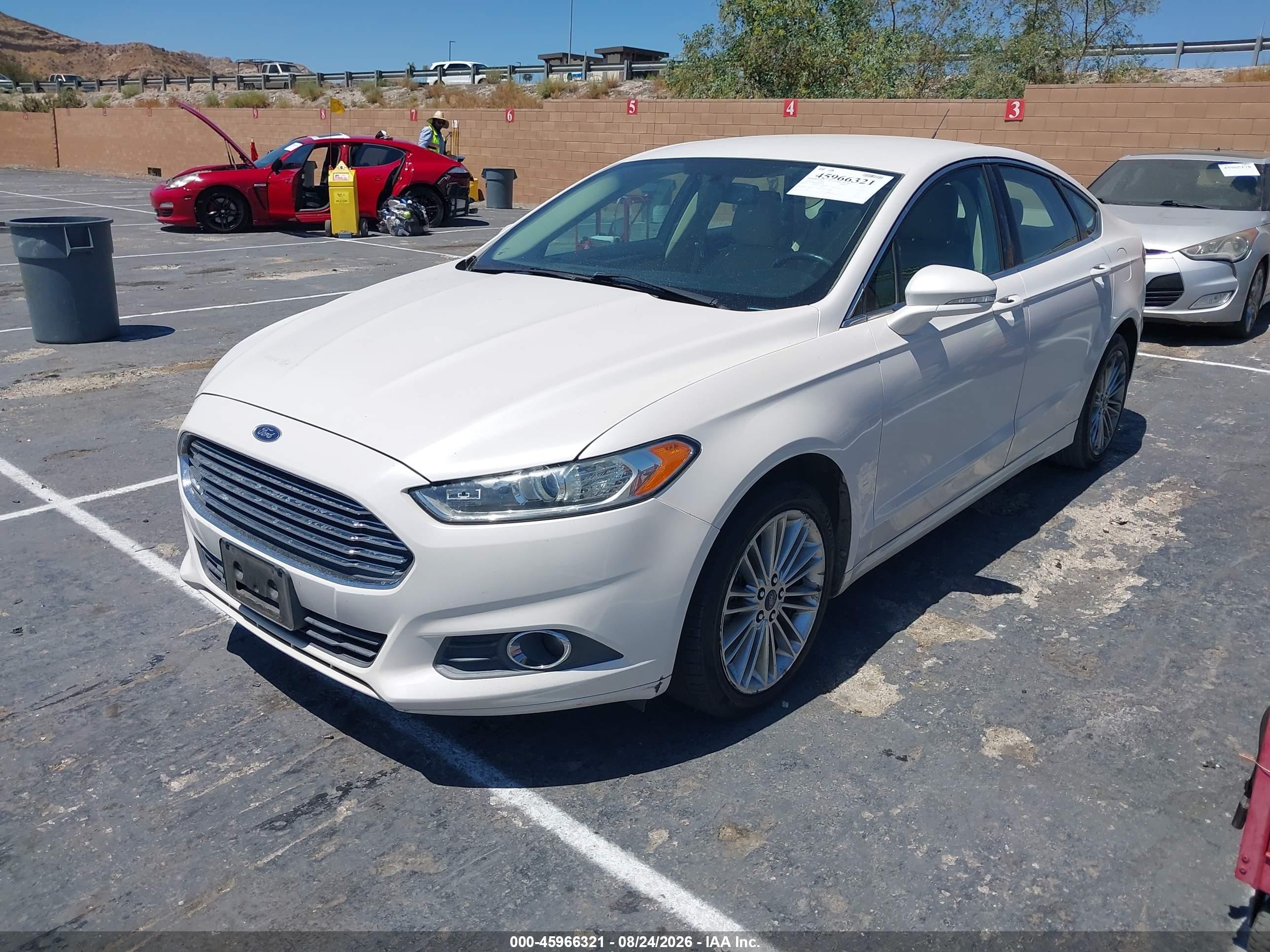 2013 Ford Fusion Se White vin: 3FA6P0HR0DR379716