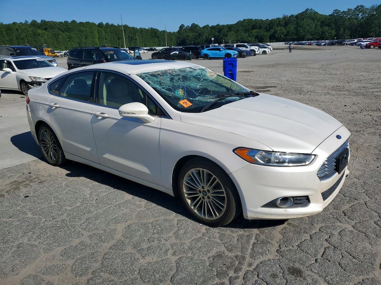 2013 Ford Fusion Se White vin: 3FA6P0HR1DR105361