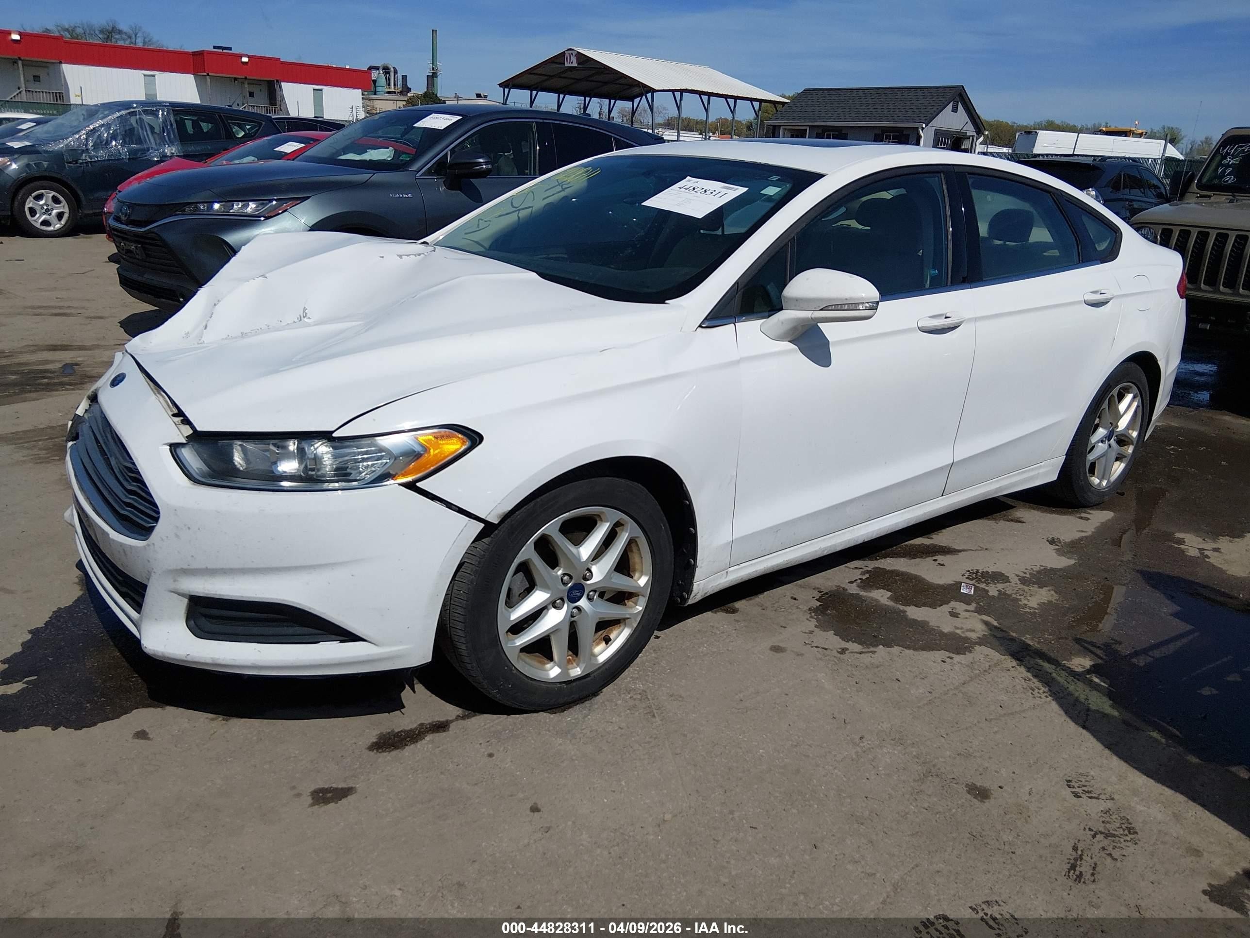2013 Ford Fusion Se White vin: 3FA6P0HR1DR143799