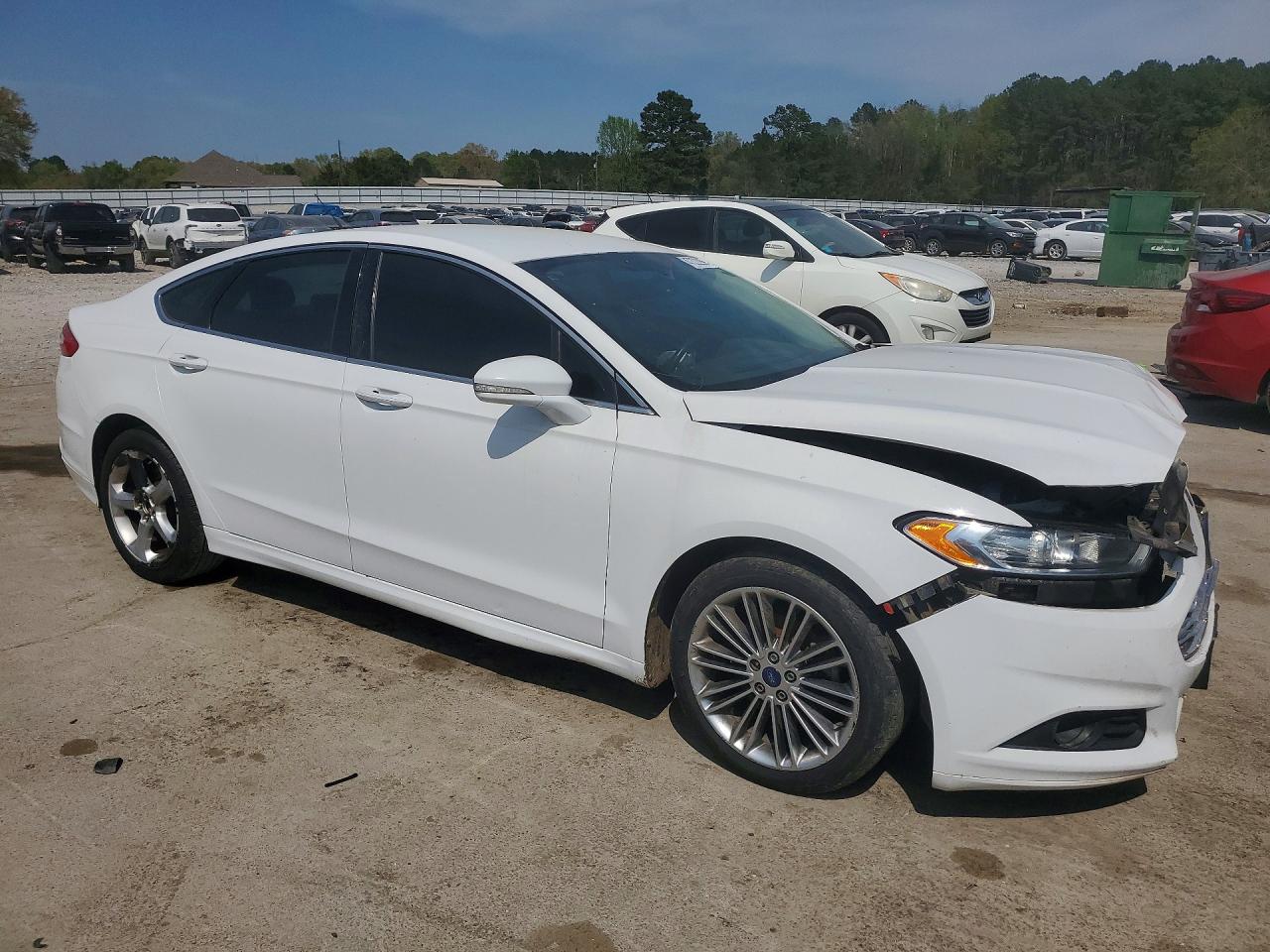 2013 Ford Fusion Se White vin: 3FA6P0HR1DR144483