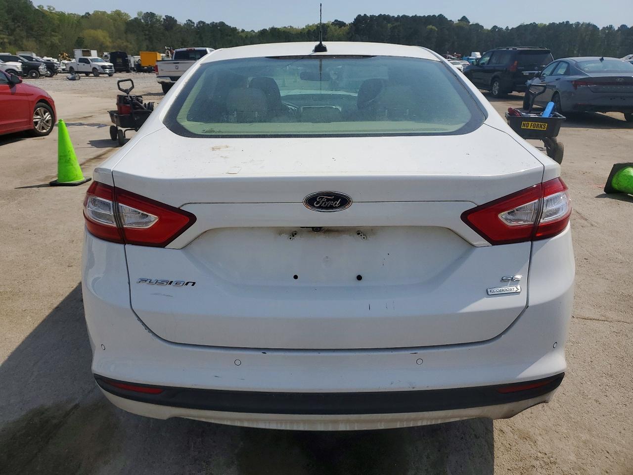 2013 Ford Fusion Se White vin: 3FA6P0HR1DR144483