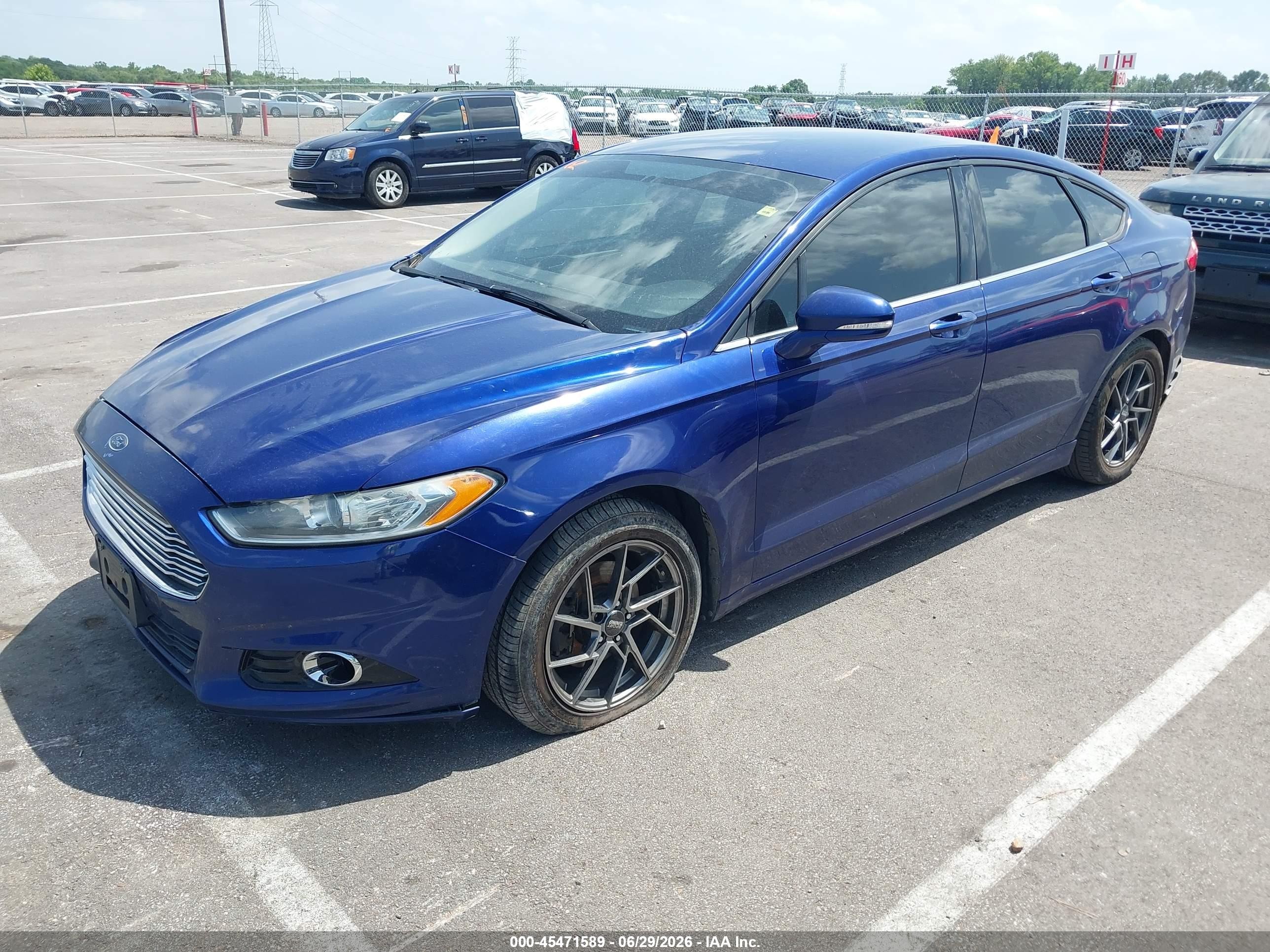 2013 Ford Fusion Se Blue vin: 3FA6P0HR1DR158402