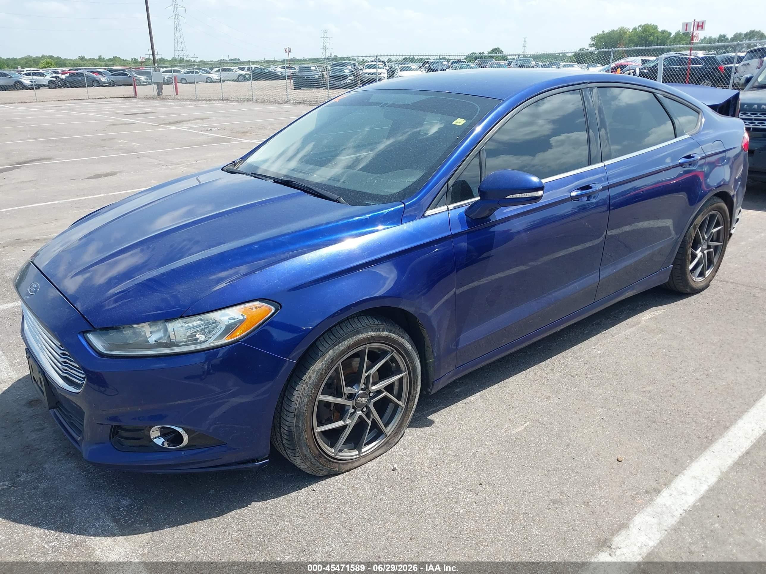 2013 Ford Fusion Se Blue vin: 3FA6P0HR1DR158402