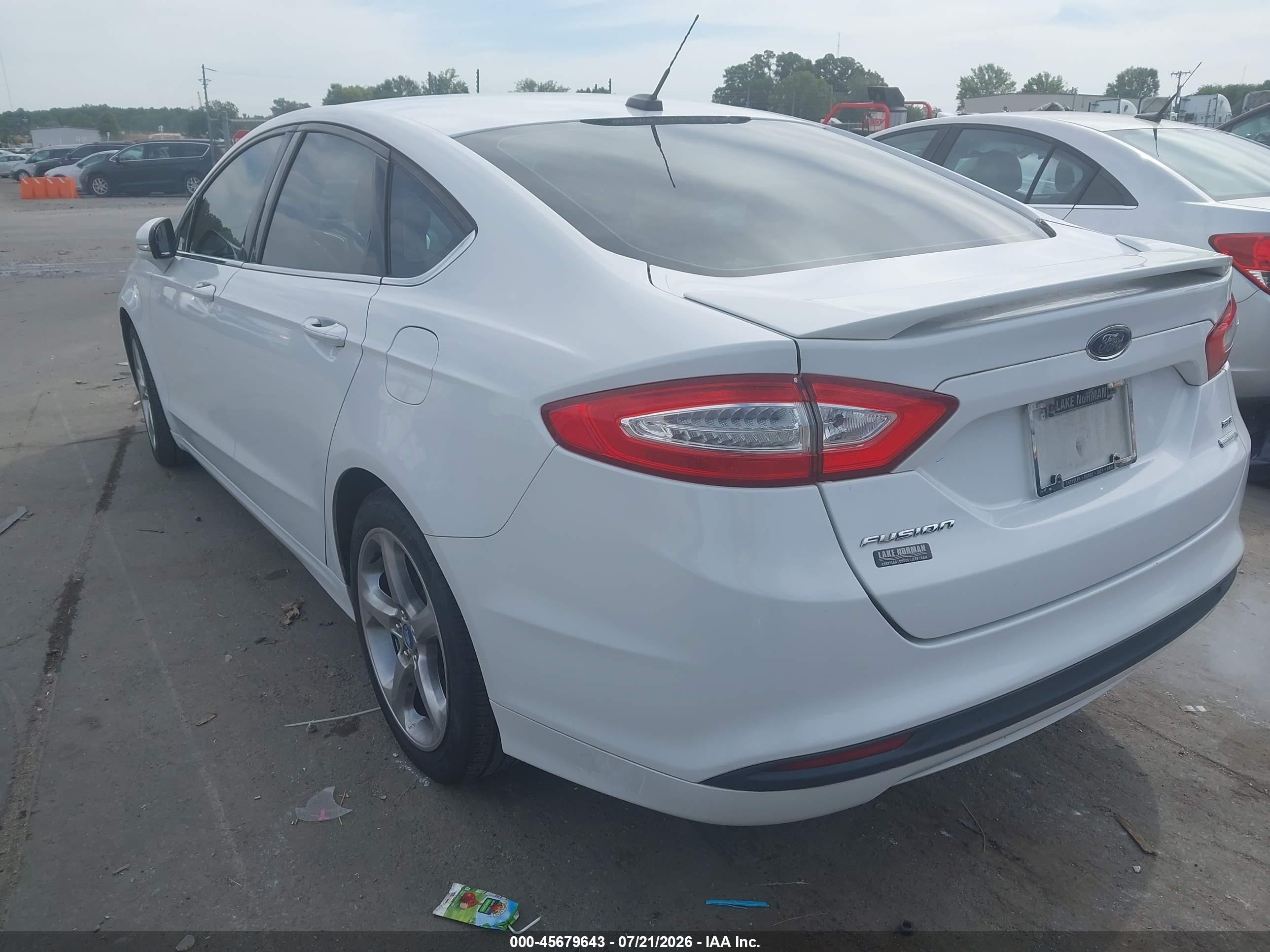 2013 Ford Fusion Se White vin: 3FA6P0HR1DR217853