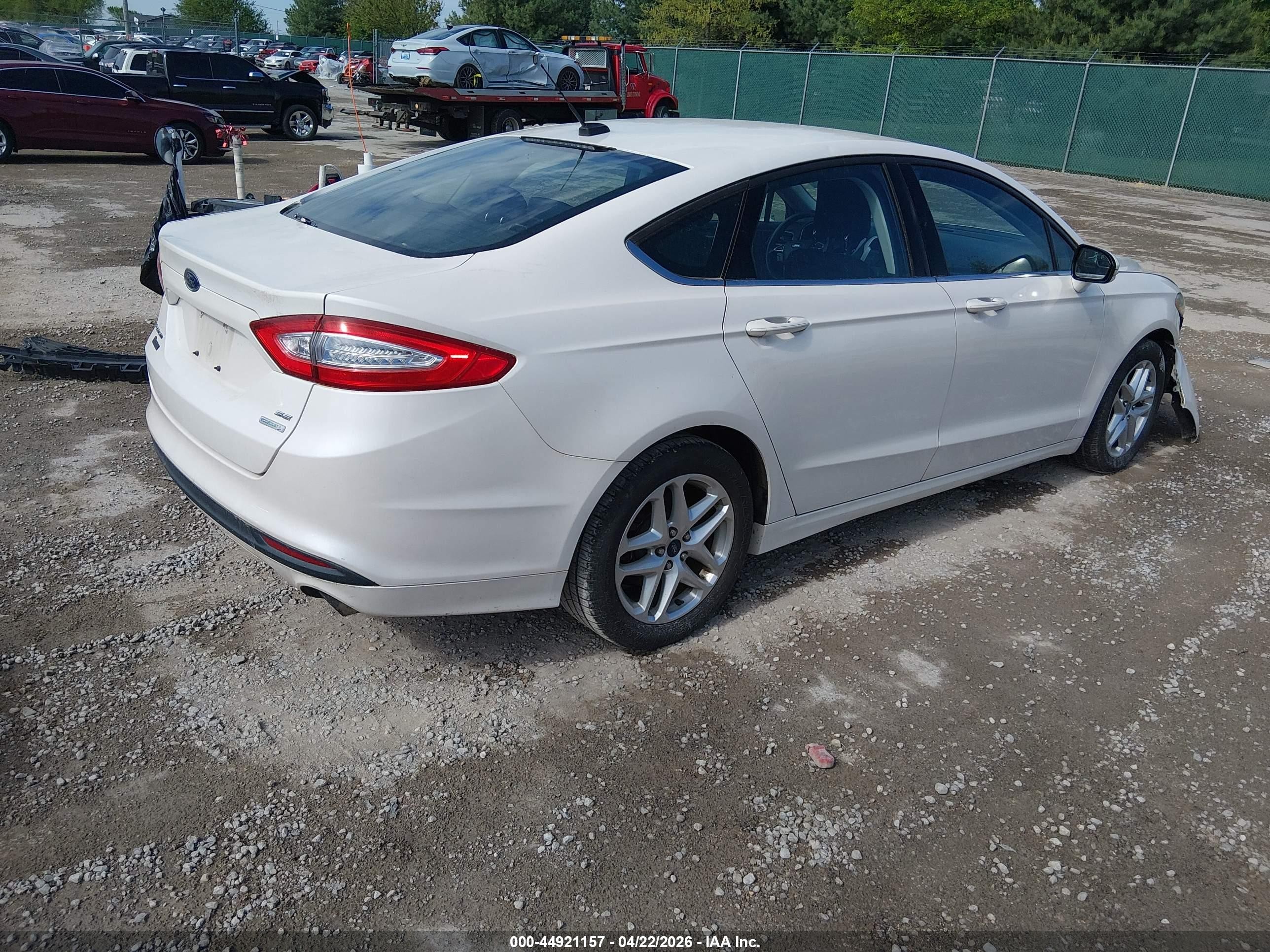 2013 Ford Fusion Se White vin: 3FA6P0HR1DR226018