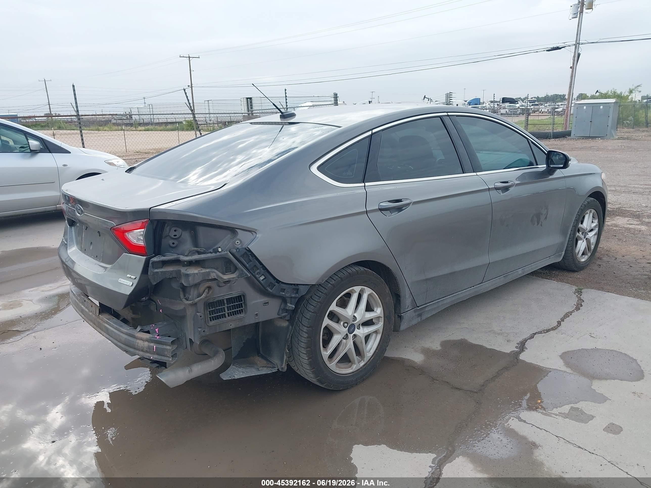 2013 Ford Fusion Se Gray vin: 3FA6P0HR1DR275557