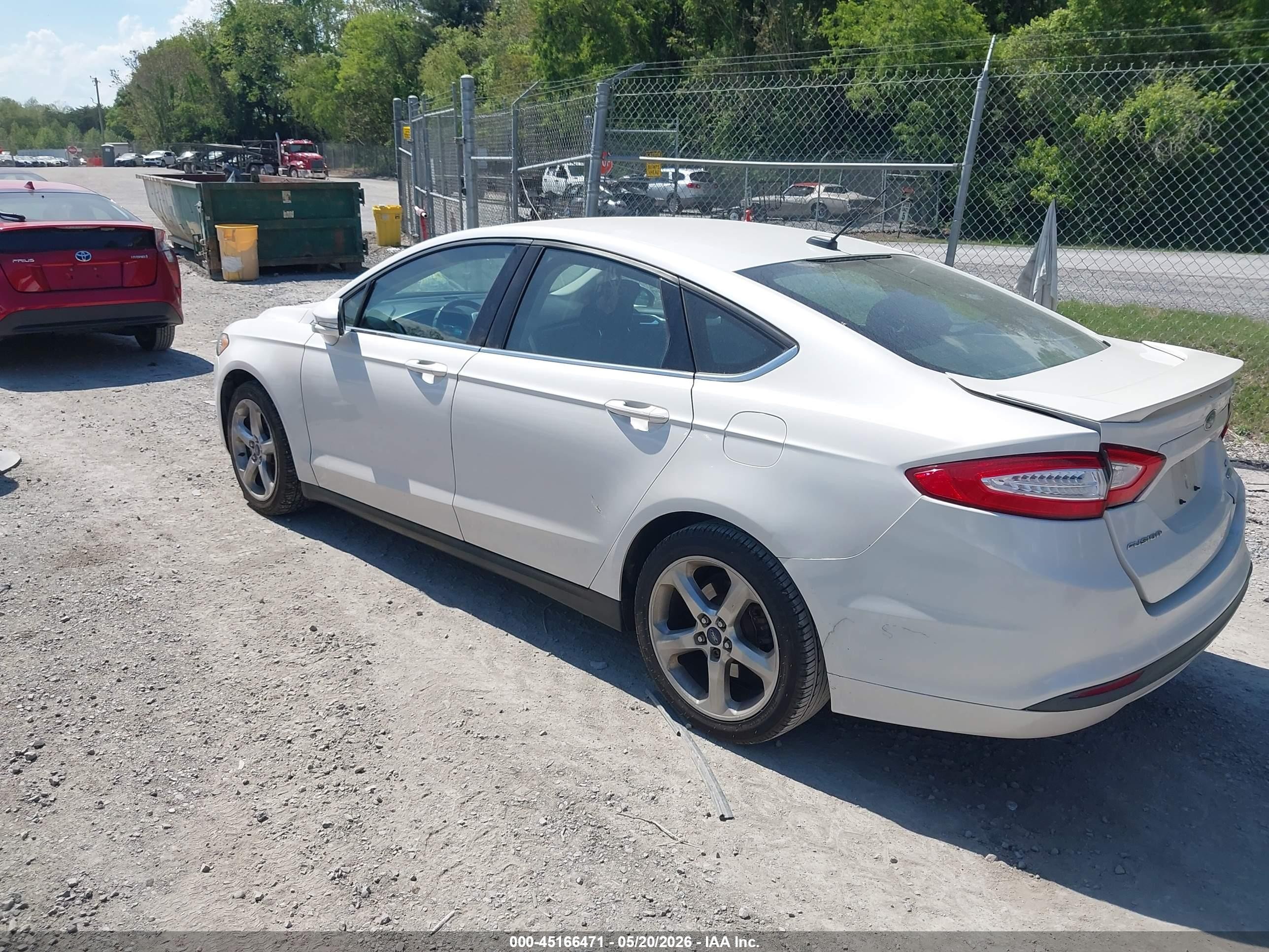 2013 Ford Fusion Se White vin: 3FA6P0HR1DR289507