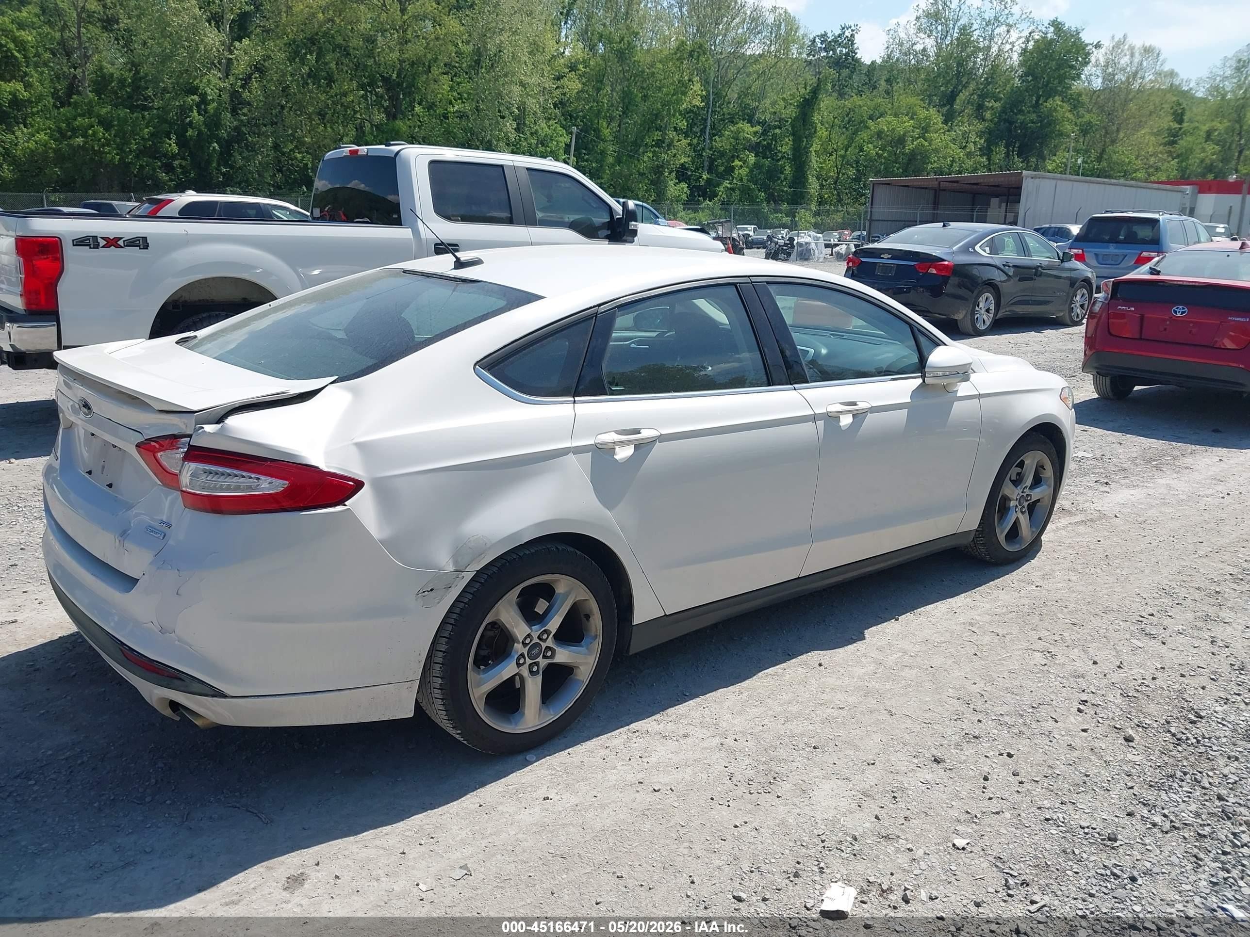 2013 Ford Fusion Se White vin: 3FA6P0HR1DR289507