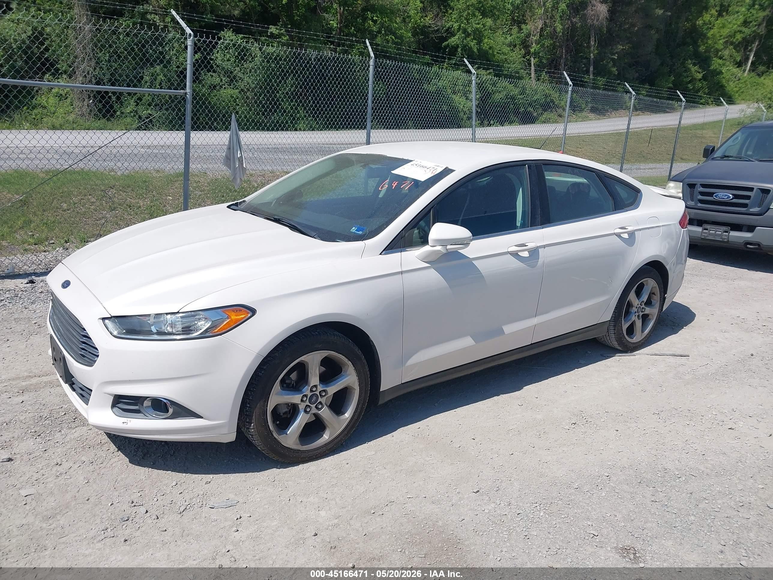 2013 Ford Fusion Se White vin: 3FA6P0HR1DR289507