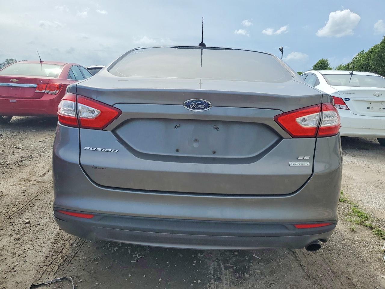 2013 Ford Fusion Se Gray vin: 3FA6P0HR1DR342383