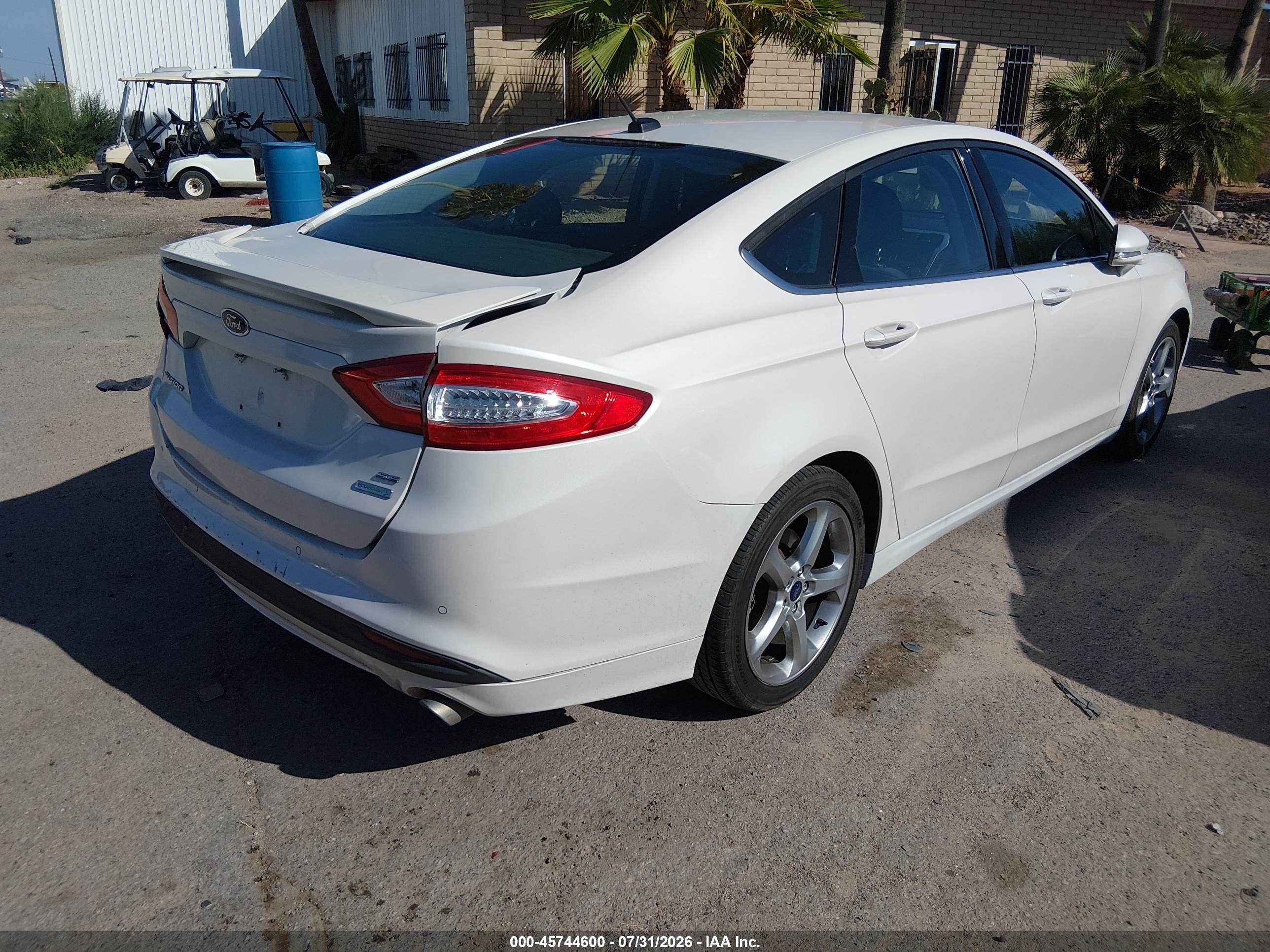 2013 Ford Fusion Se White vin: 3FA6P0HR1DR386383