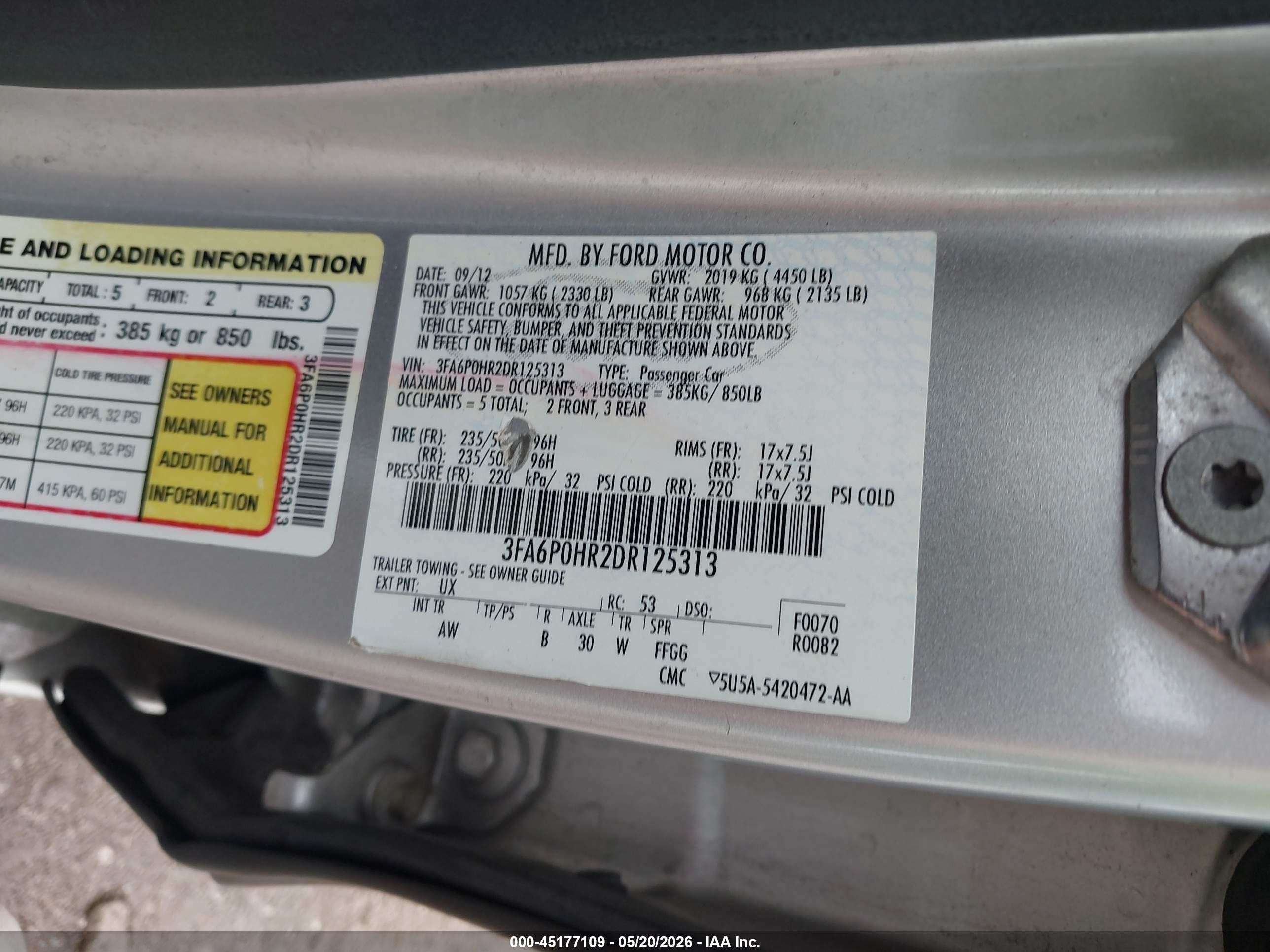 2013 Ford Fusion Se Серебряный vin: 3FA6P0HR2DR125313