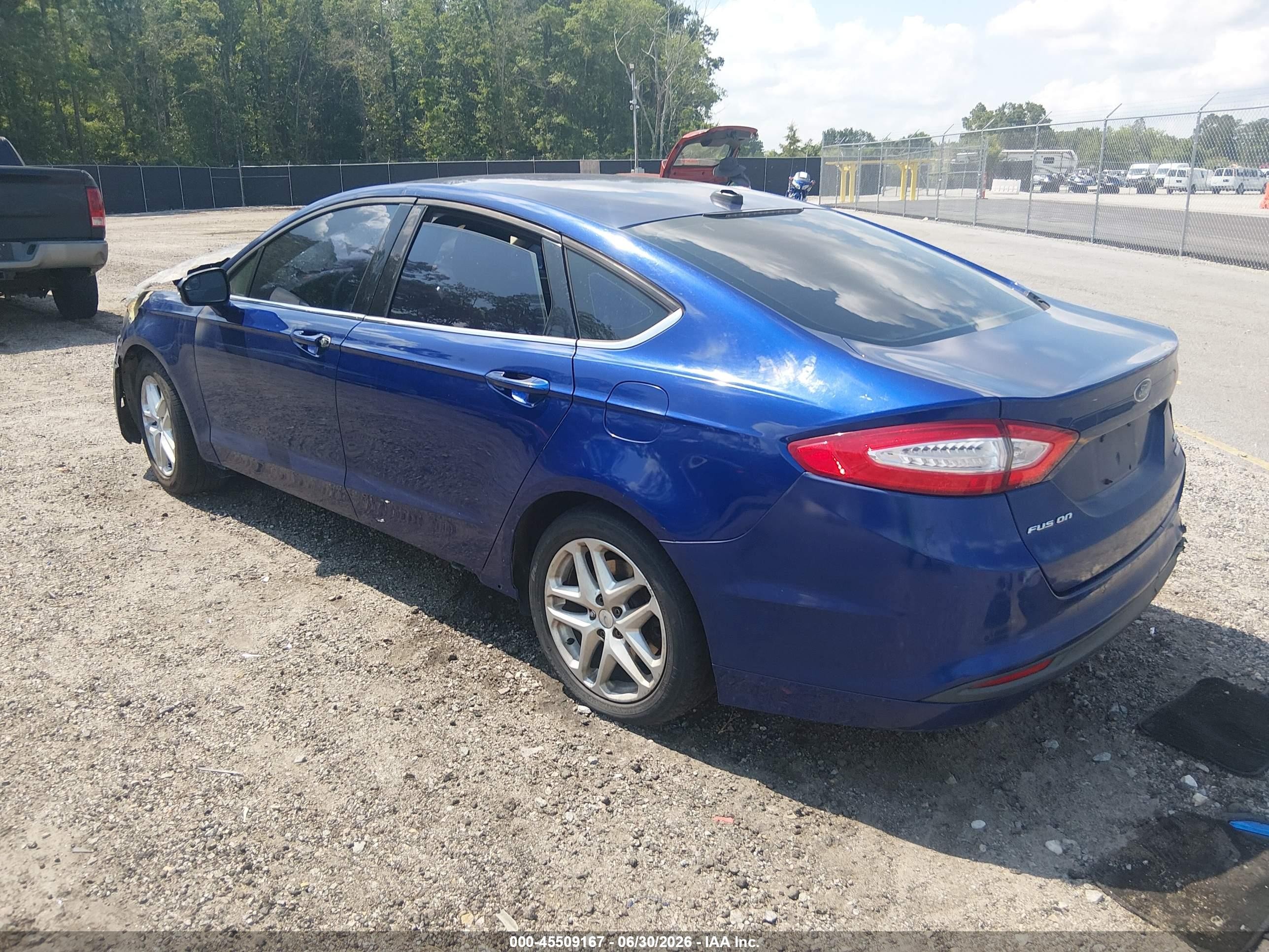 2013 Ford Fusion Se Blue vin: 3FA6P0HR2DR164970