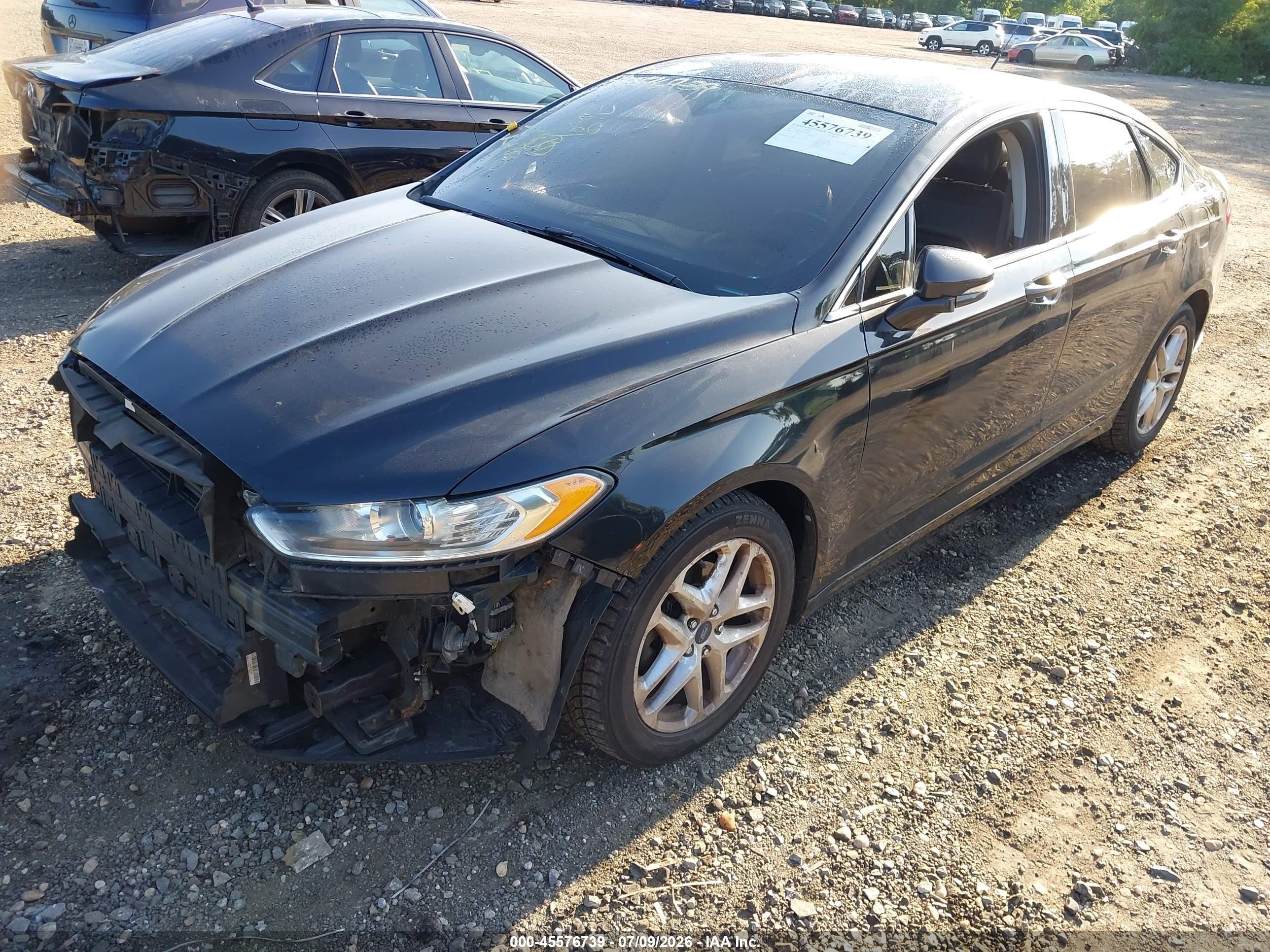 2013 Ford Fusion Se Black vin: 3FA6P0HR2DR180893