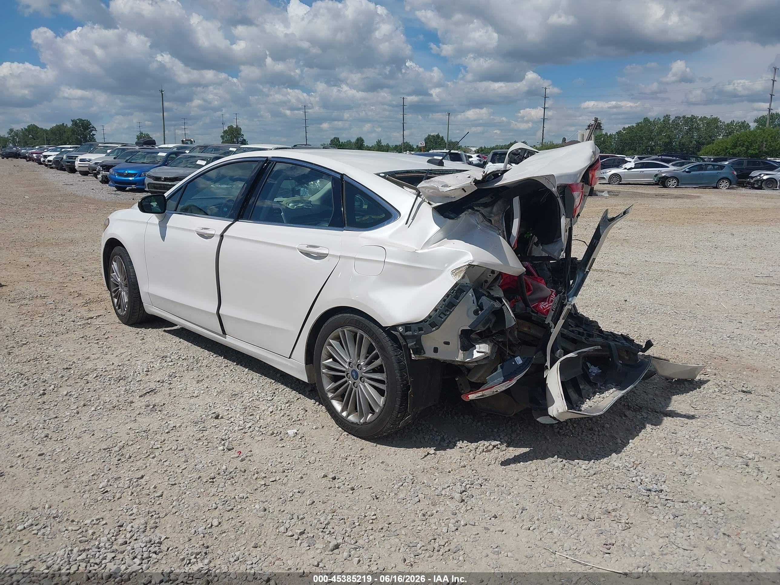2013 Ford Fusion Se White vin: 3FA6P0HR3DR107435