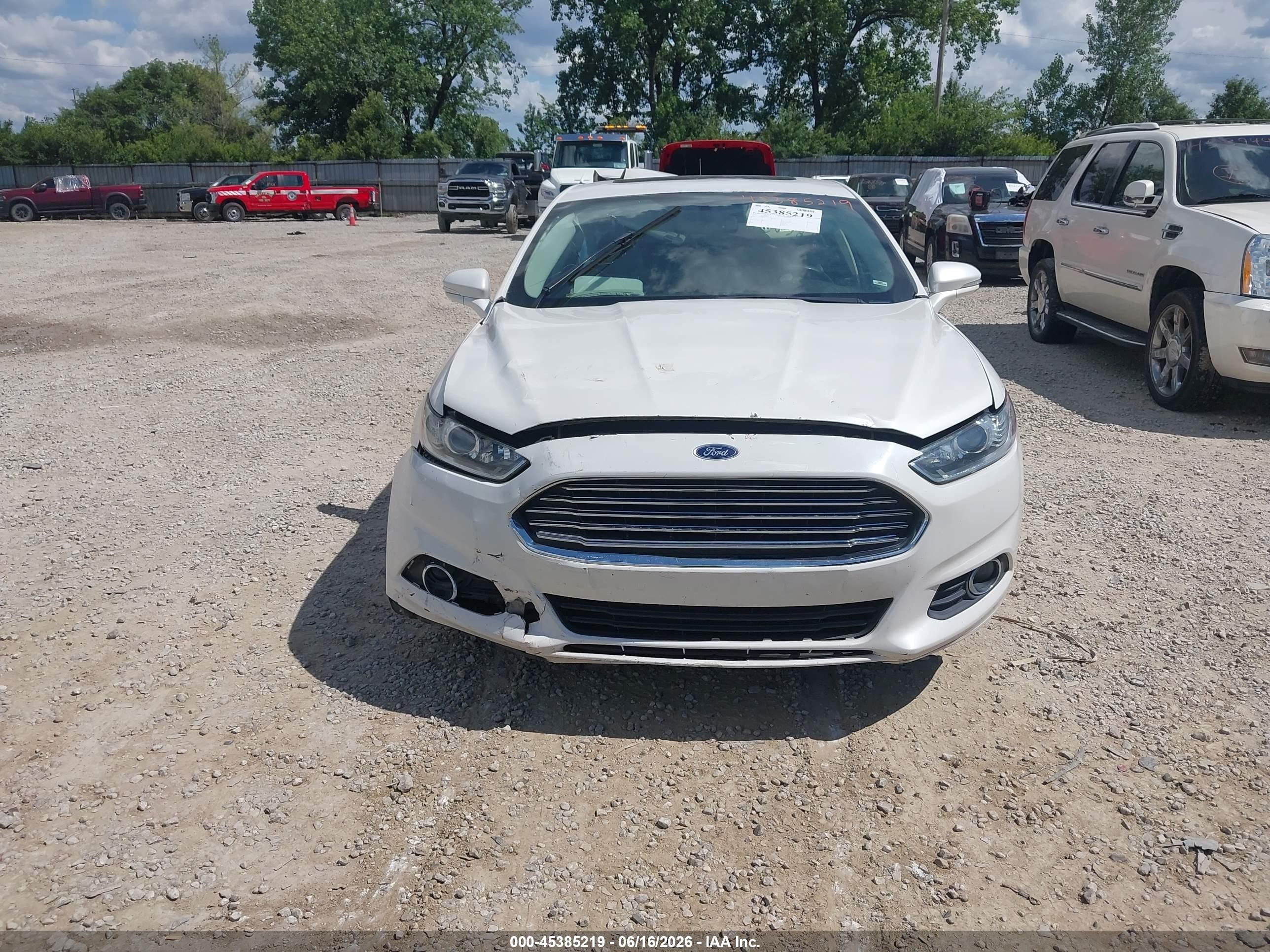 2013 Ford Fusion Se White vin: 3FA6P0HR3DR107435