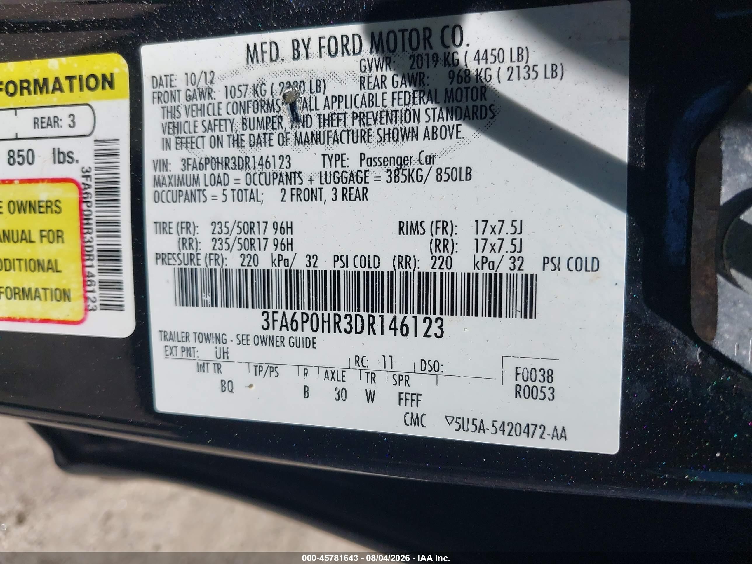 2013 Ford Fusion Se Black vin: 3FA6P0HR3DR146123