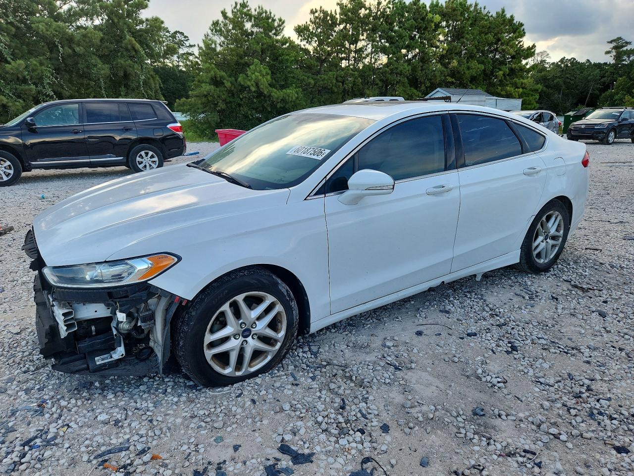 2013 Ford Fusion Se White vin: 3FA6P0HR3DR208426
