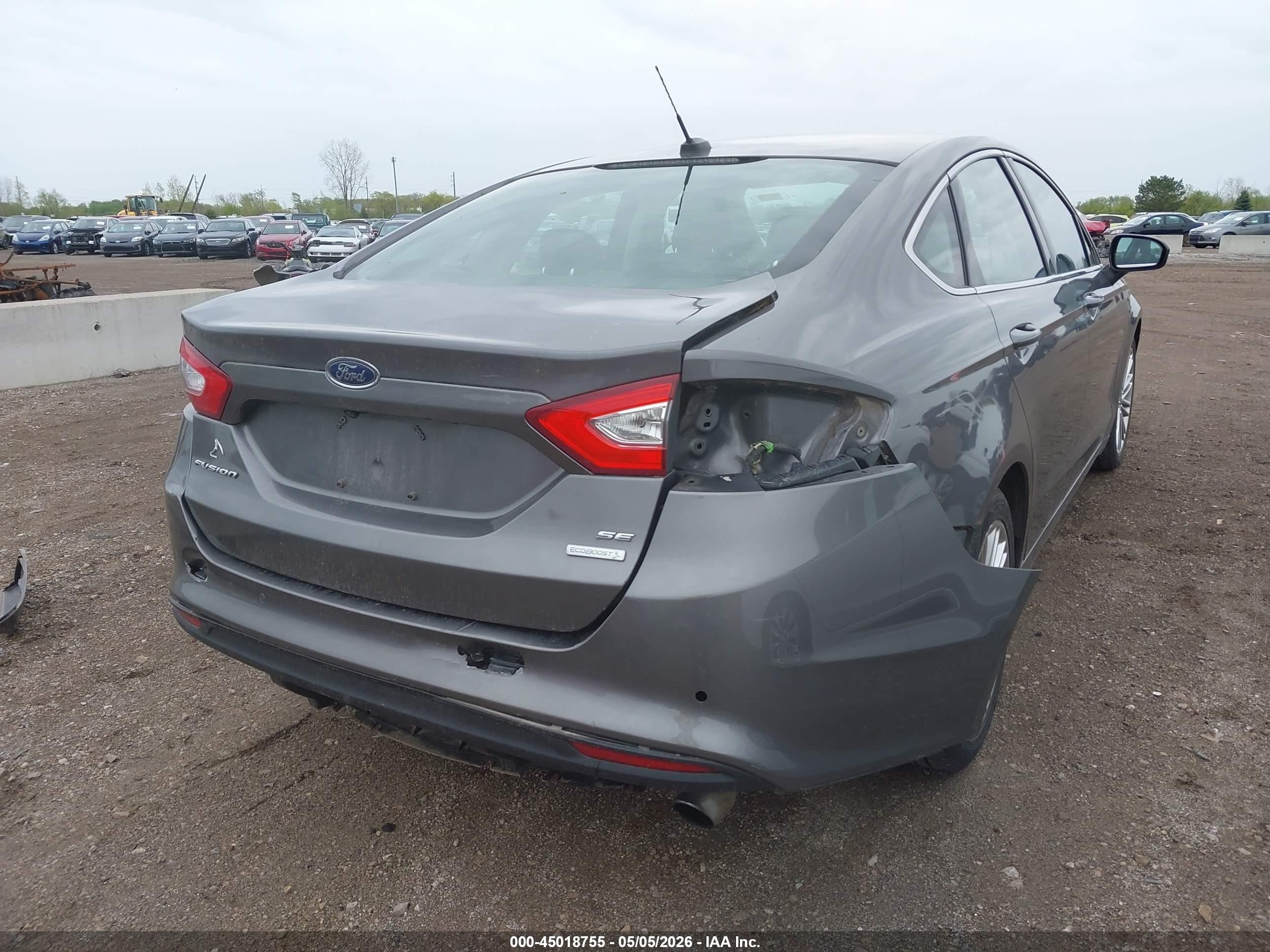2013 Ford Fusion Se Серый vin: 3FA6P0HR3DR272692