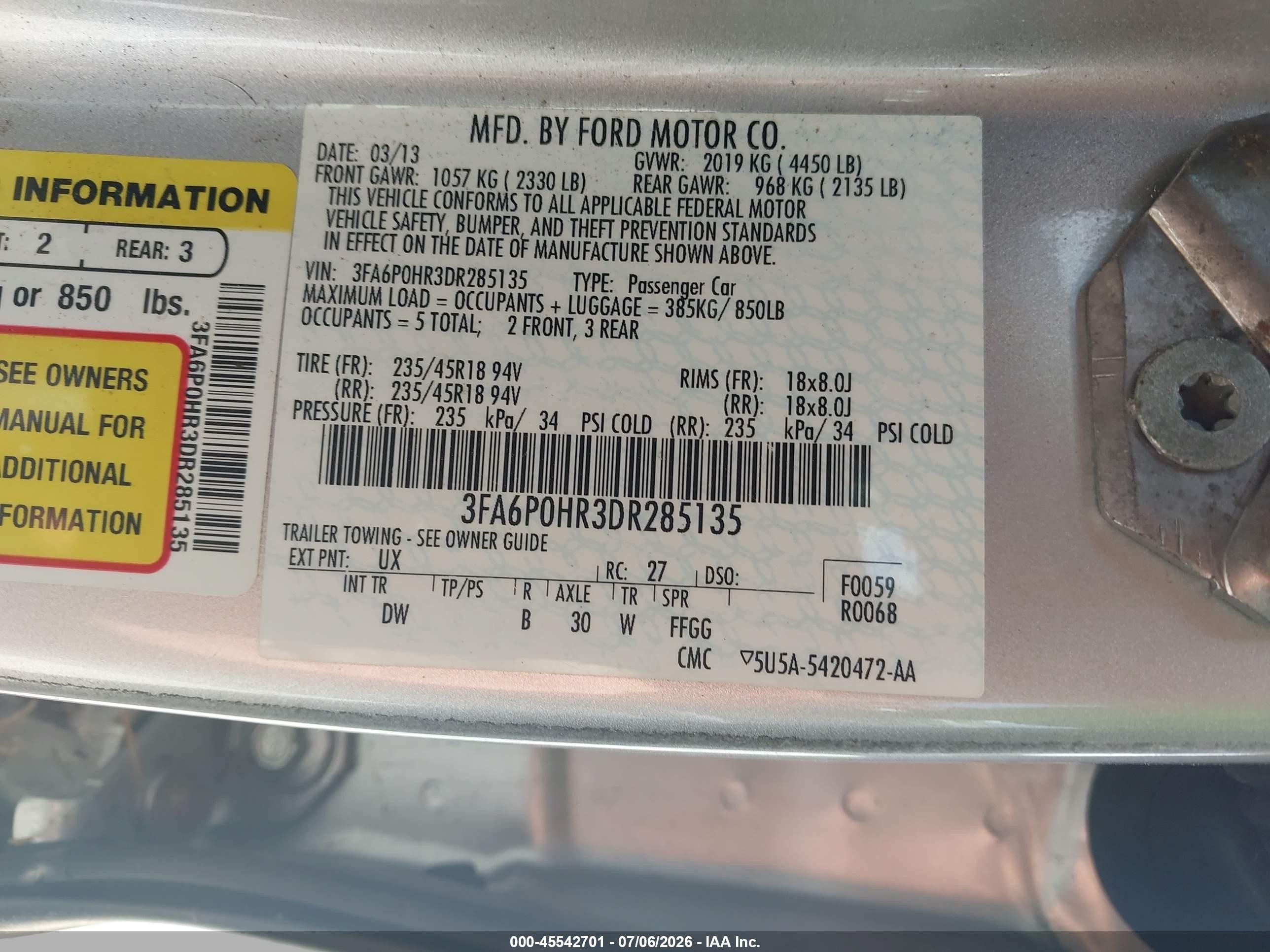 2013 Ford Fusion Se Gray vin: 3FA6P0HR3DR285135