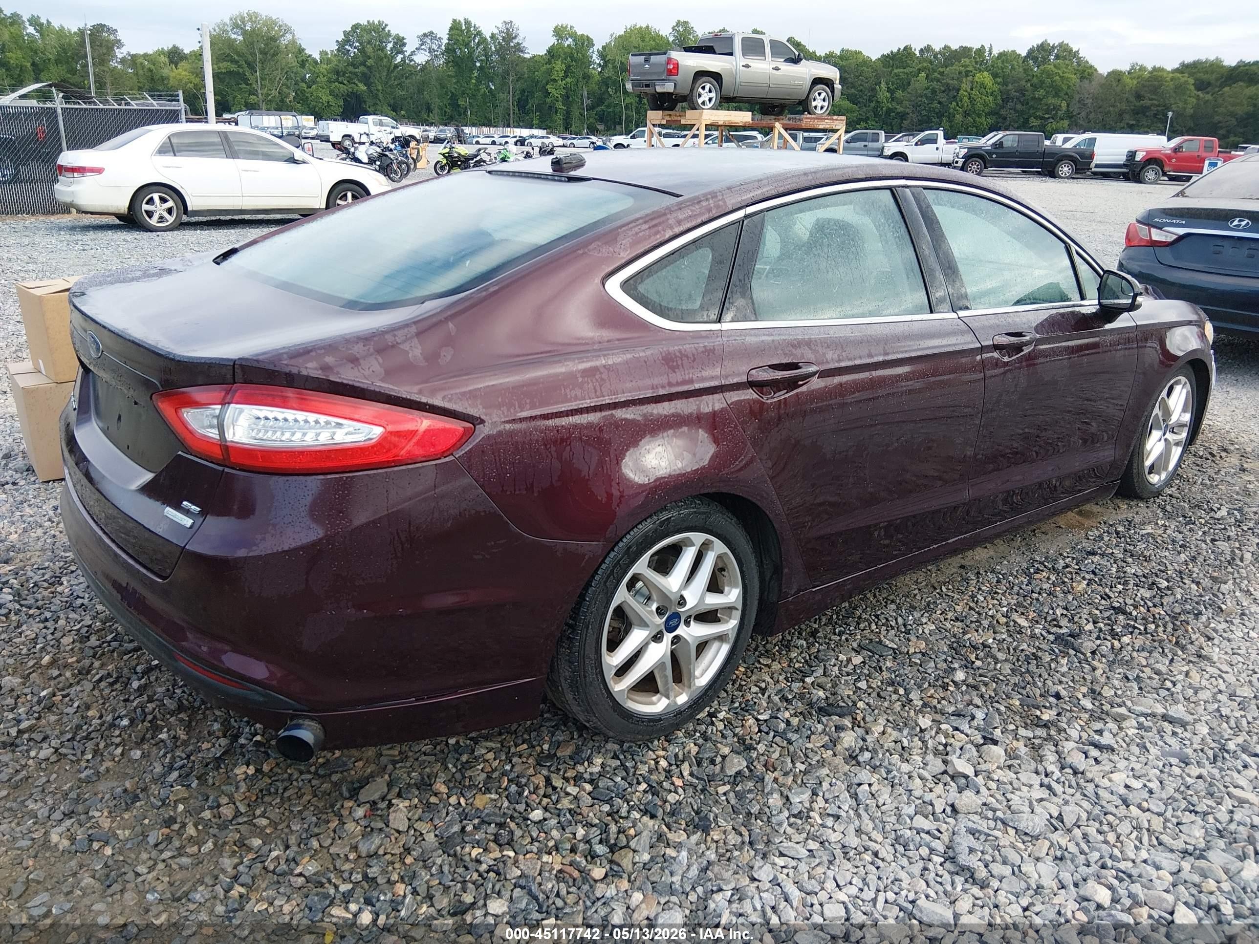 2013 Ford Fusion Se Maroon vin: 3FA6P0HR3DR326685