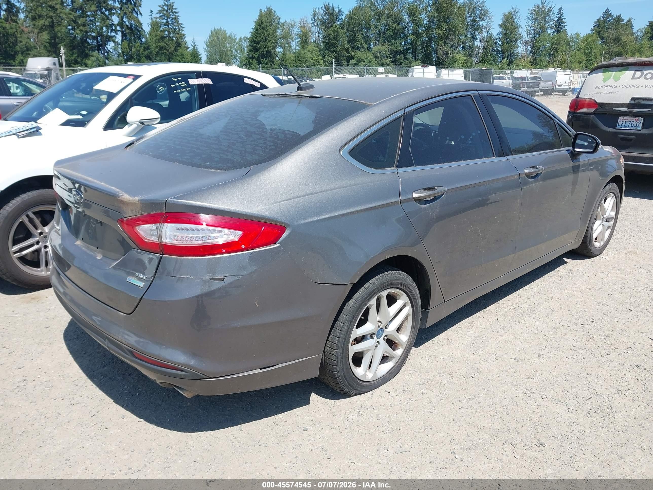 2013 Ford Fusion Se Gray vin: 3FA6P0HR3DR347682