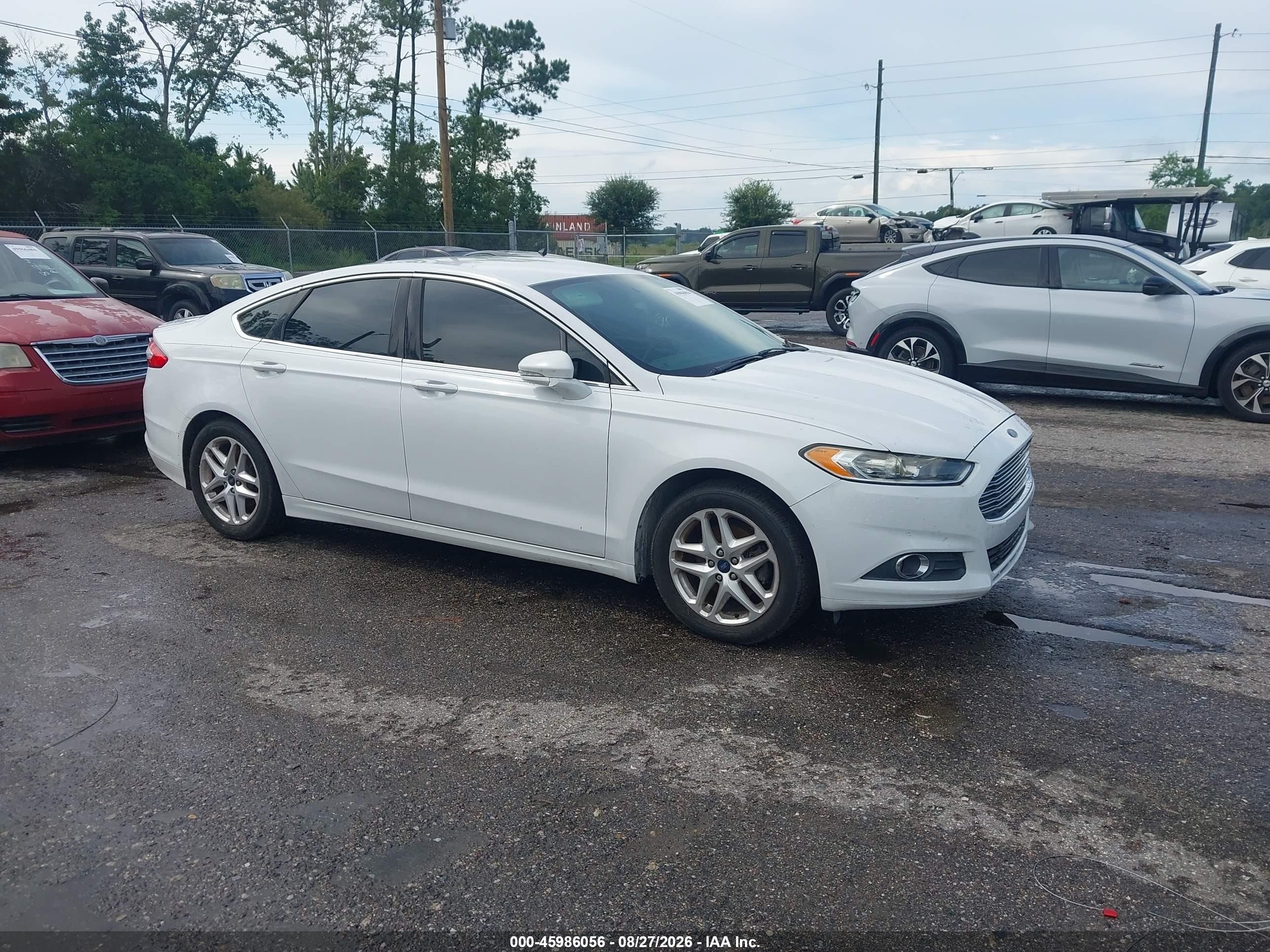 2013 Ford Fusion Se White vin: 3FA6P0HR3DR347911