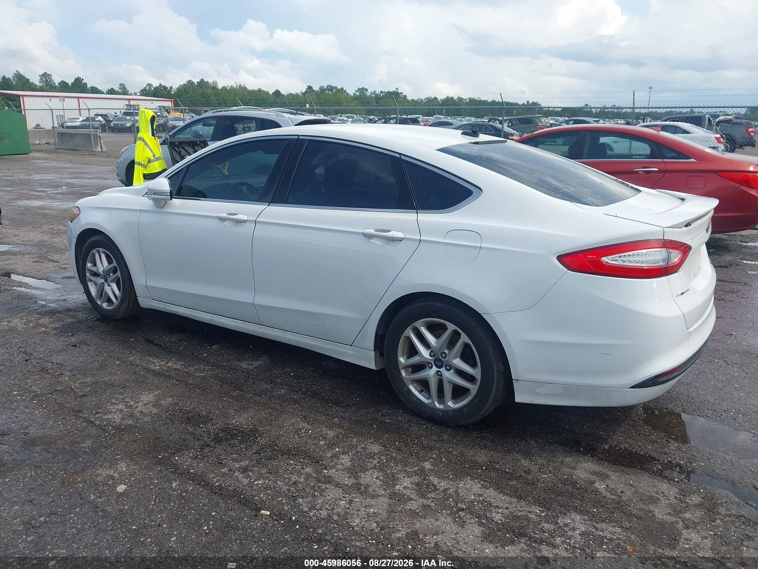 2013 Ford Fusion Se White vin: 3FA6P0HR3DR347911