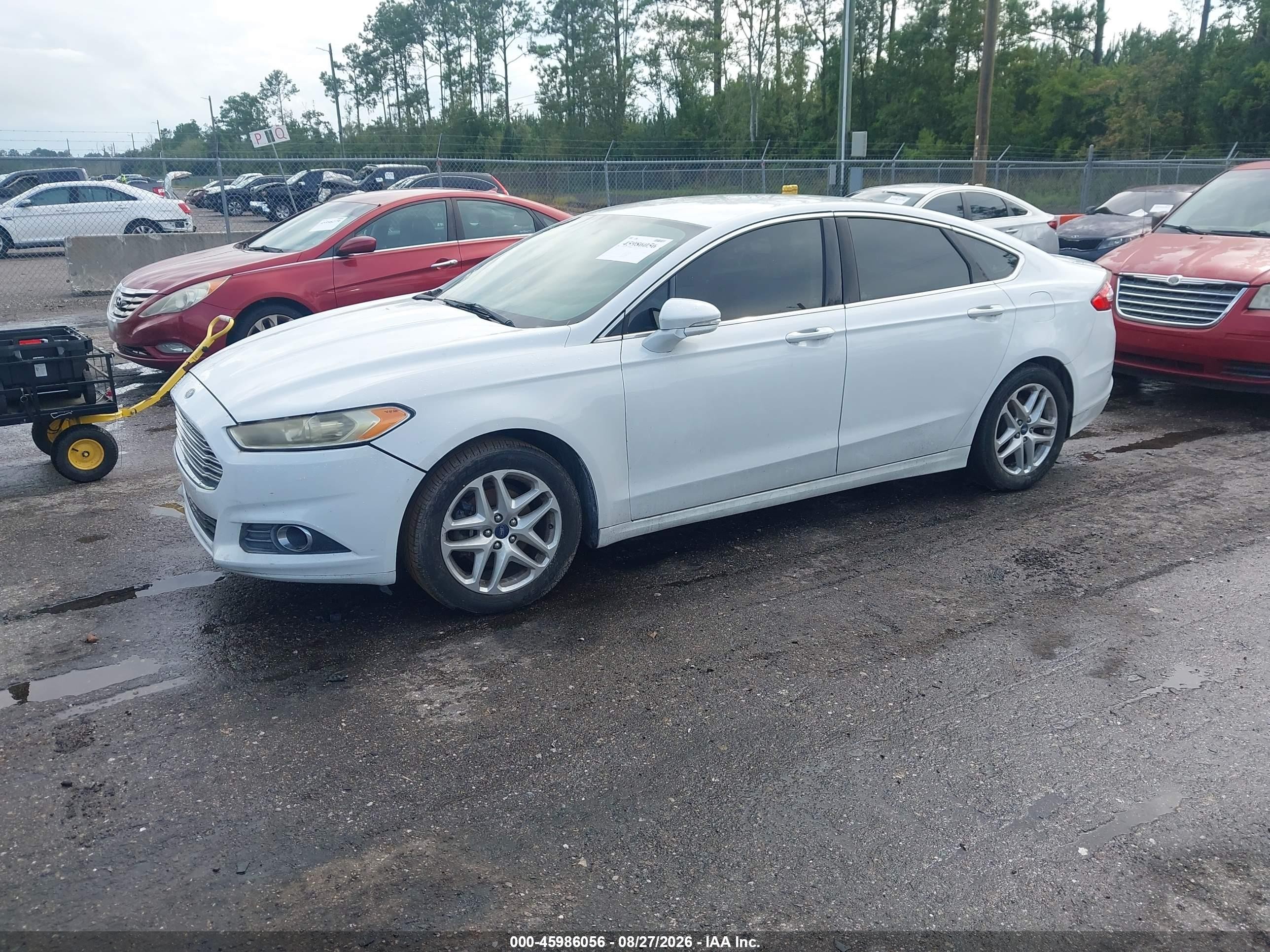 2013 Ford Fusion Se White vin: 3FA6P0HR3DR347911