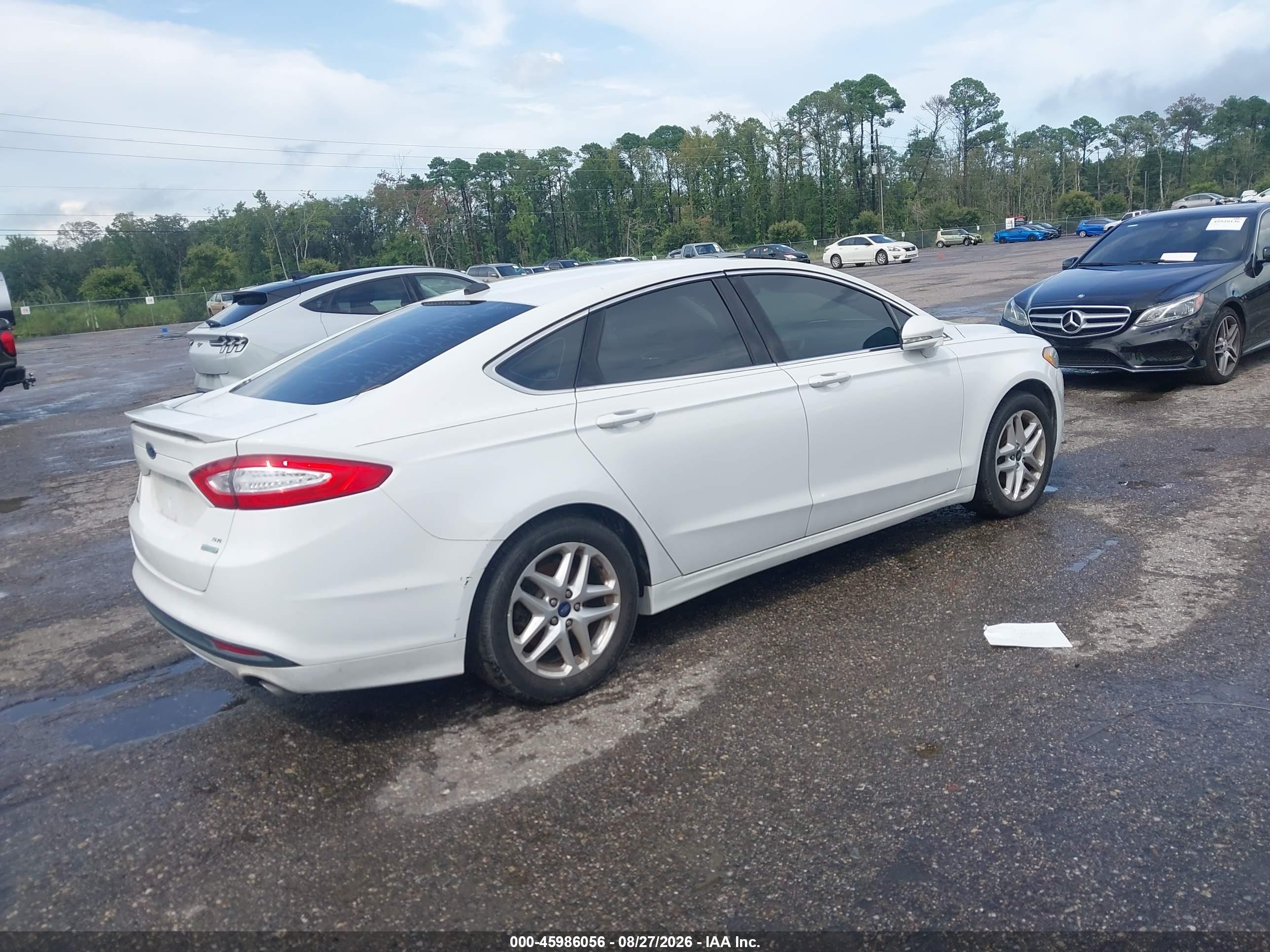 2013 Ford Fusion Se White vin: 3FA6P0HR3DR347911