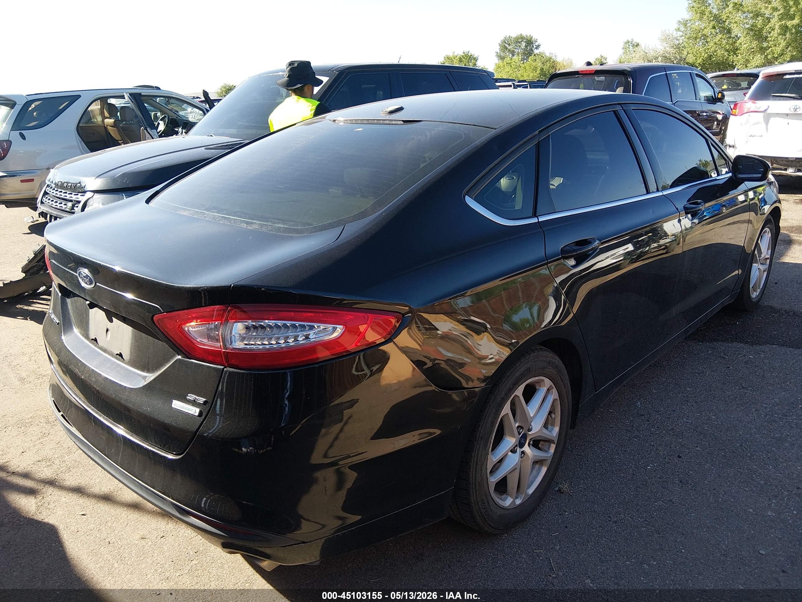 2013 Ford Fusion Se Black vin: 3FA6P0HR3DR387499
