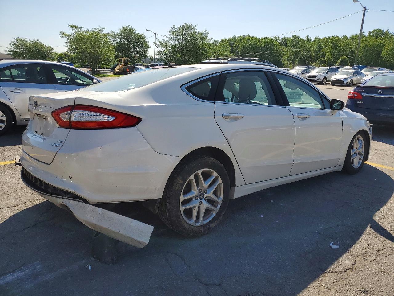 2013 Ford Fusion Se White vin: 3FA6P0HR4DR103801