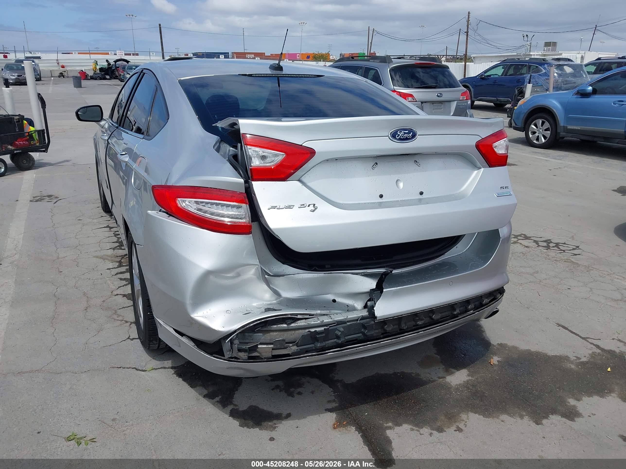 2013 Ford Fusion Se Gray vin: 3FA6P0HR4DR135373