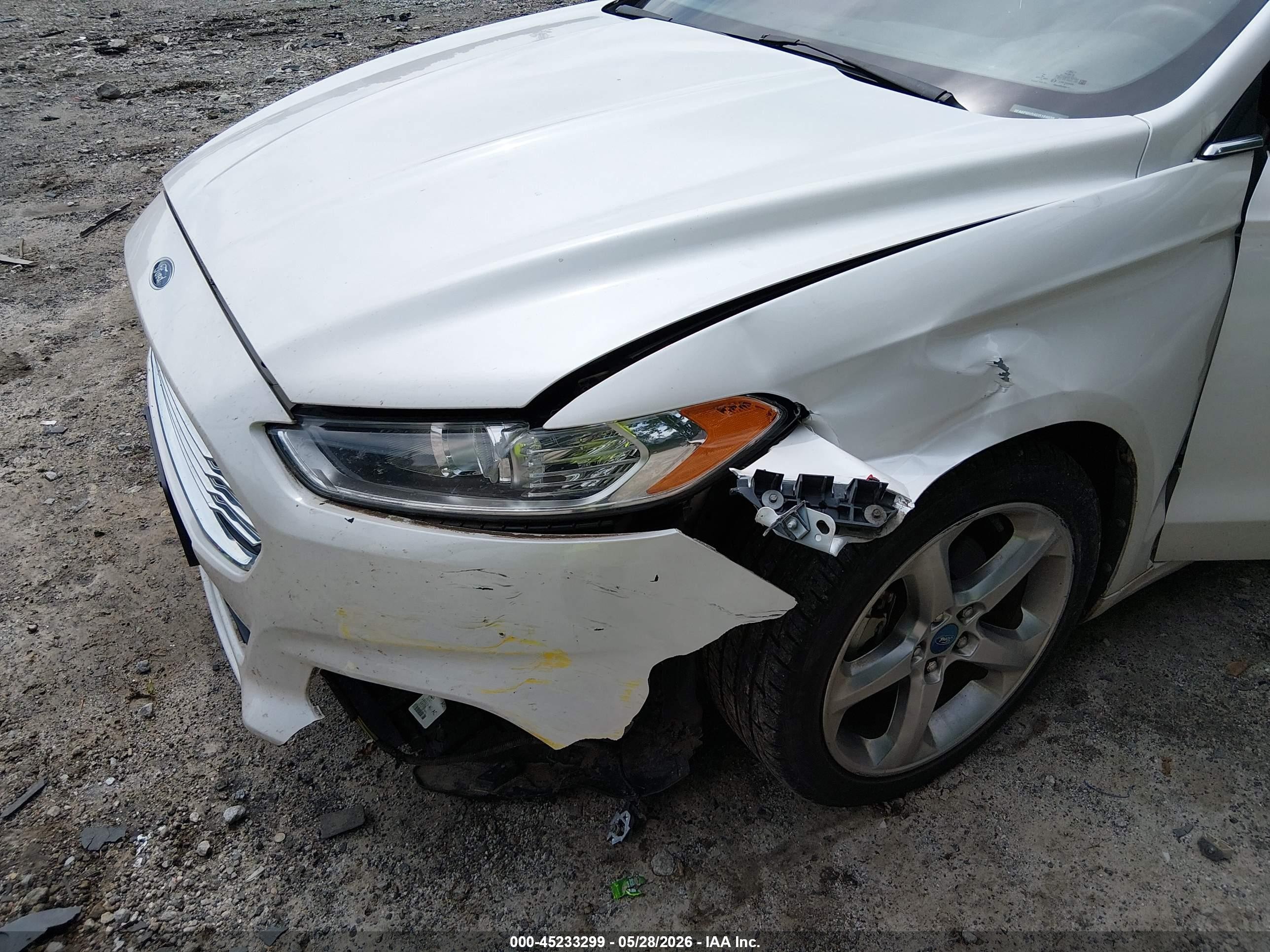 2013 Ford Fusion Se White vin: 3FA6P0HR4DR184038